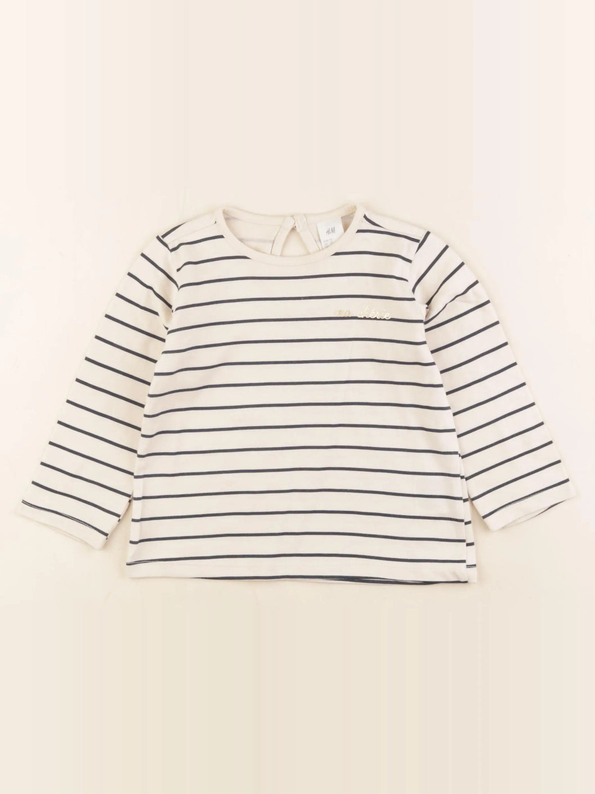 H&M - tee-shirt beige - 18 mois