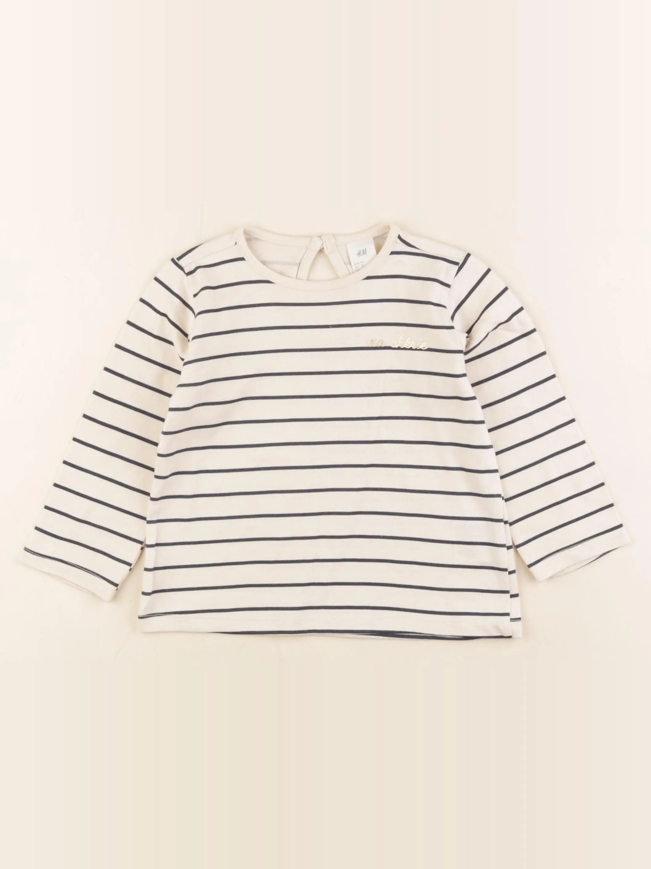 H&M - tee-shirt beige - 18 mois