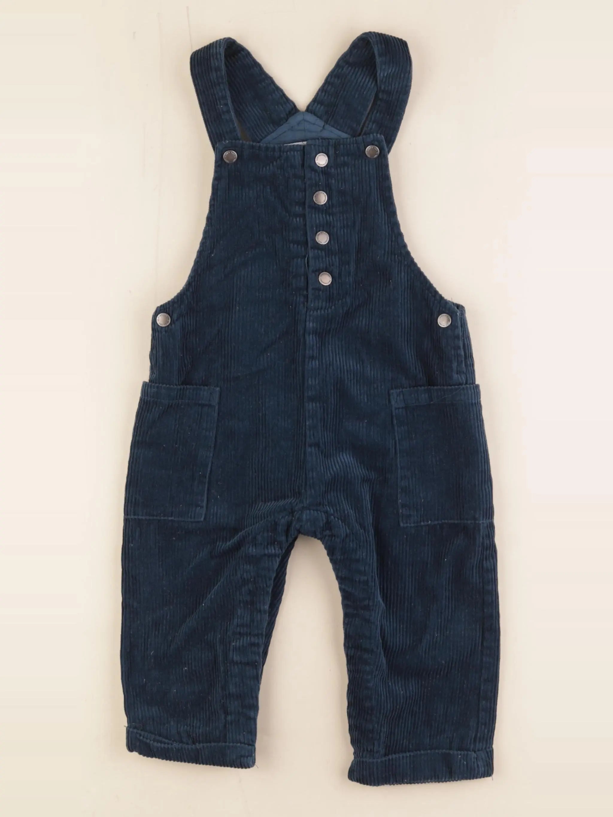 Vertbaudet - salopette doublé bleu - 18 mois