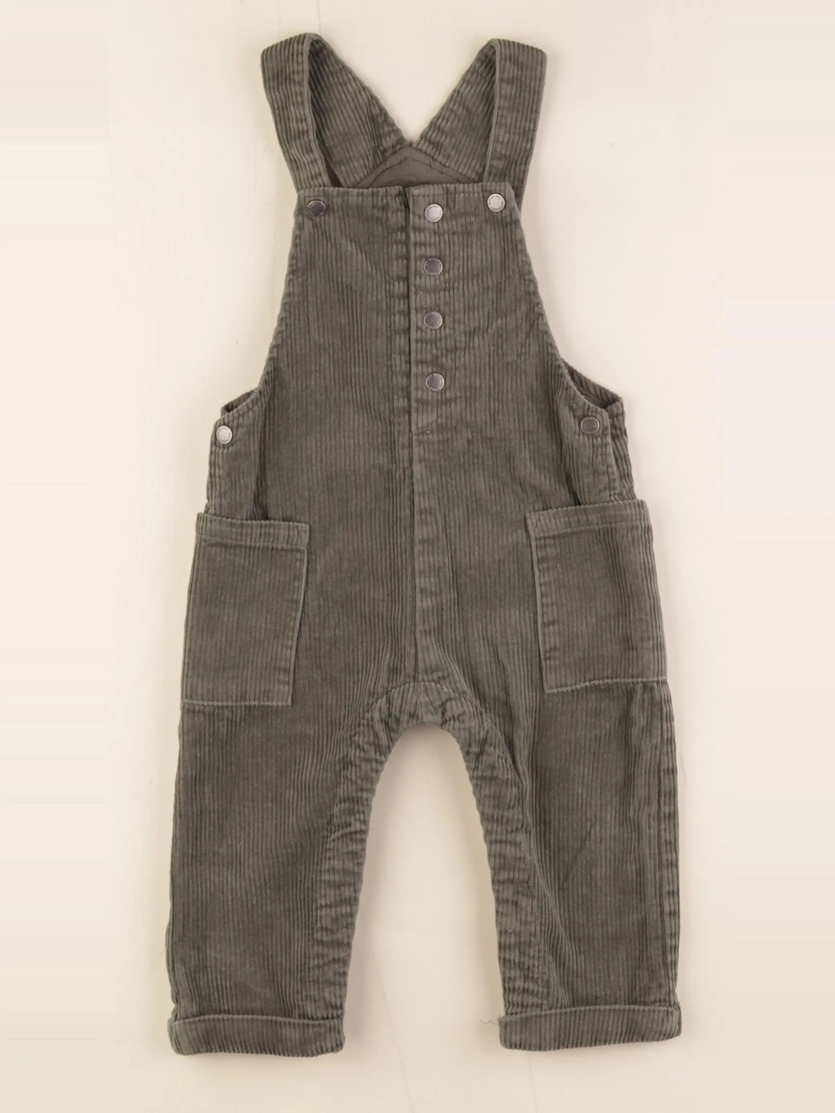 Vertbaudet - salopette doublé vert - 18 mois