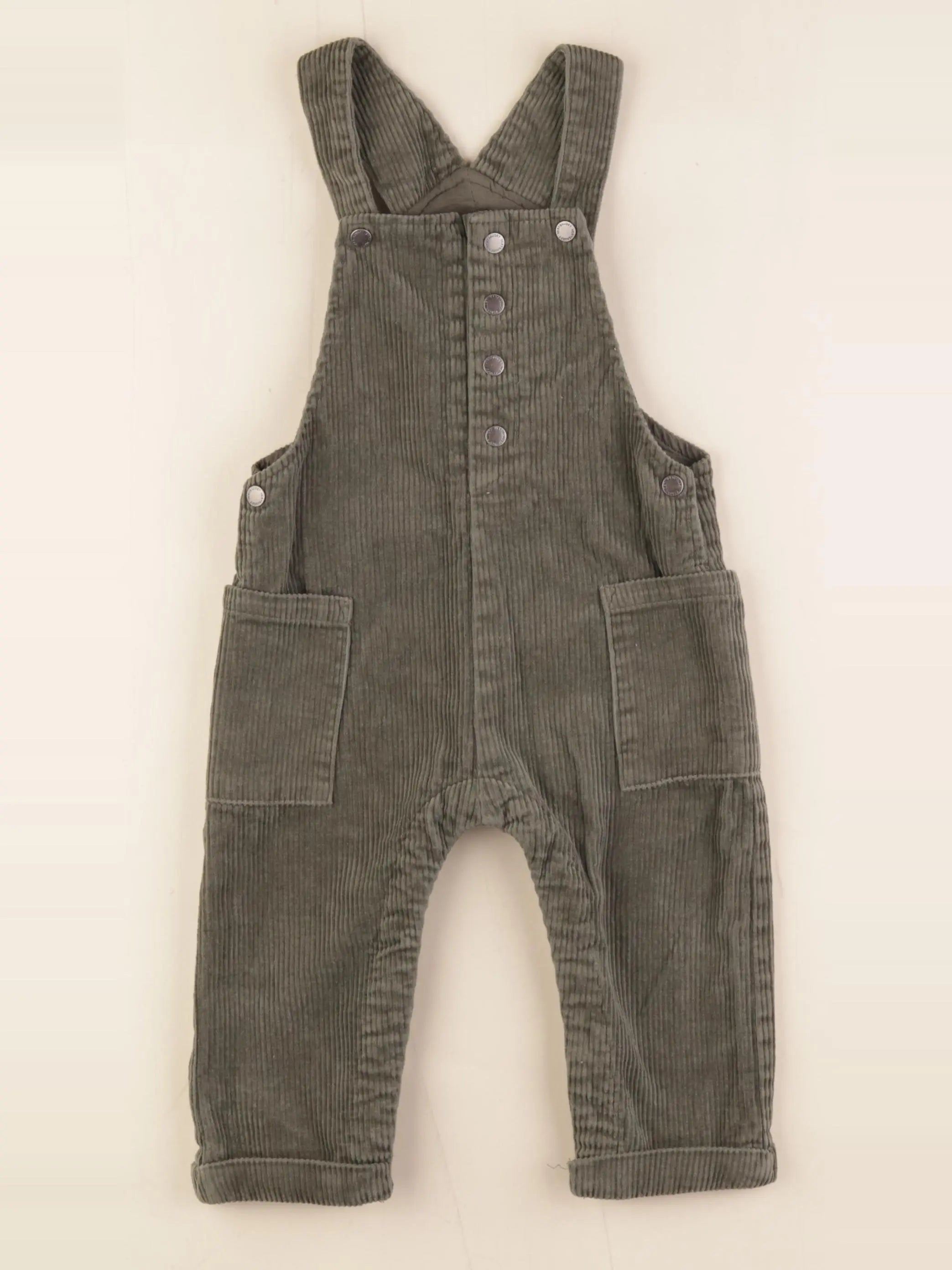 Vertbaudet - salopette doublé vert - 18 mois