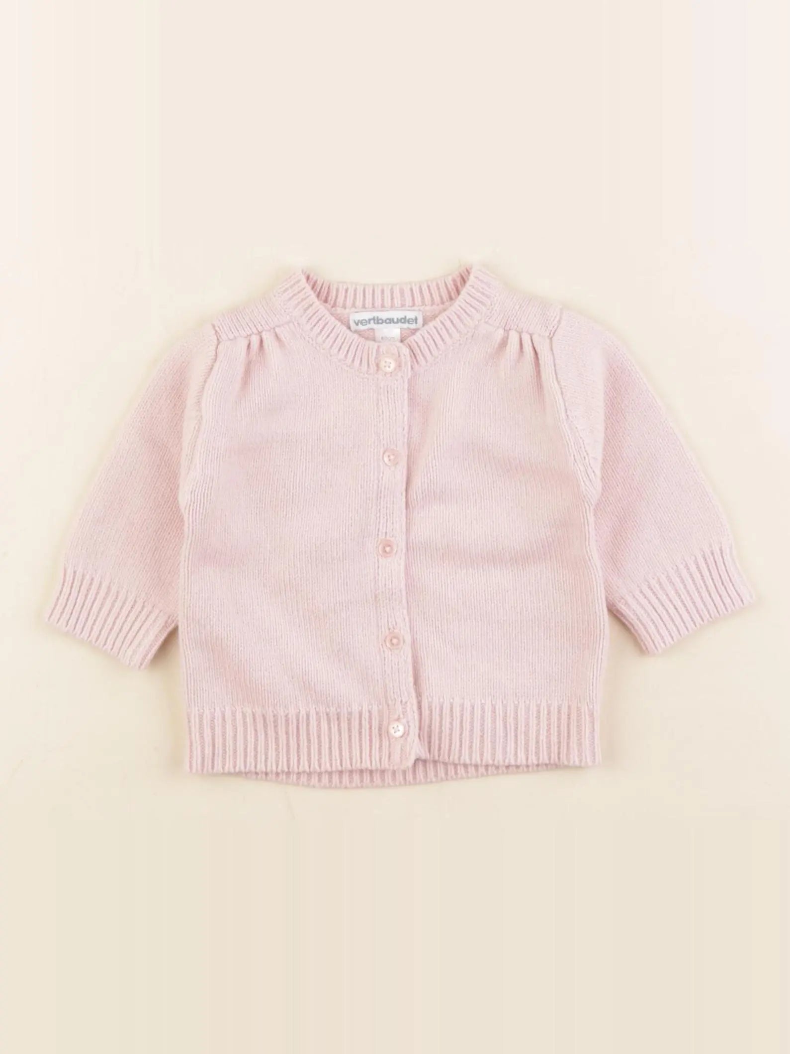 Vertbaudet - gilet rose - 3 mois