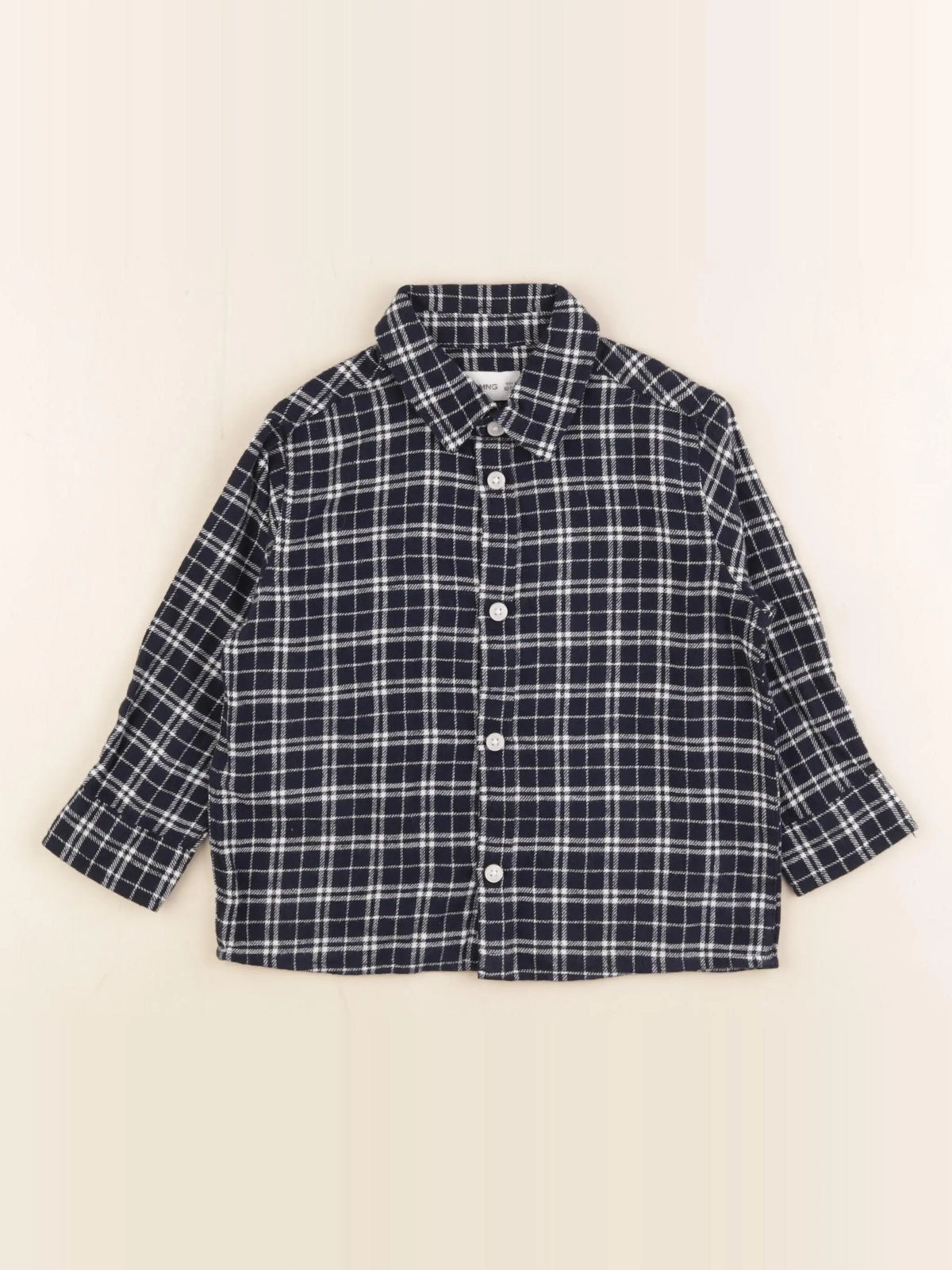 Mango - chemise bleu, blanc - 18/24 mois