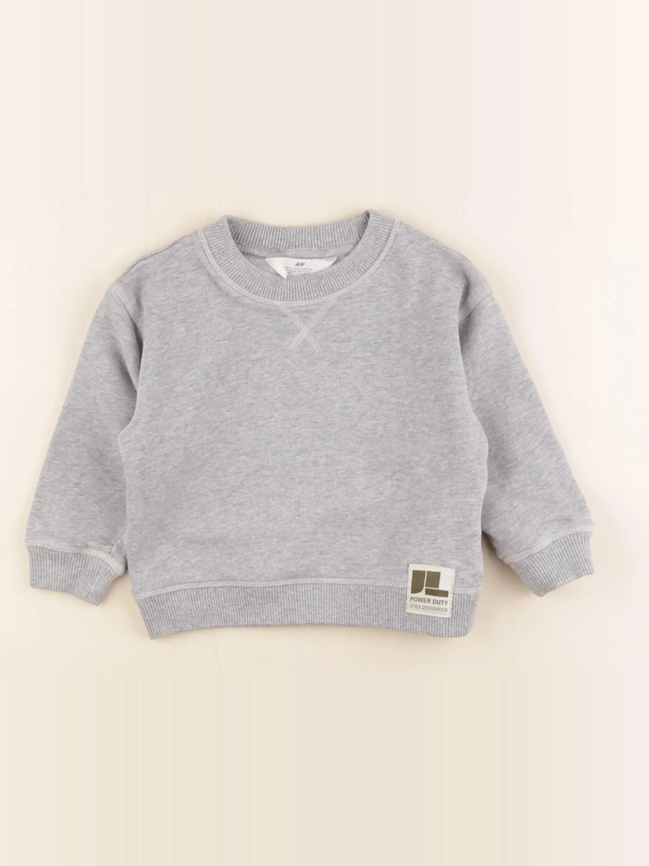 H&M - sweat gris - 18/24 mois