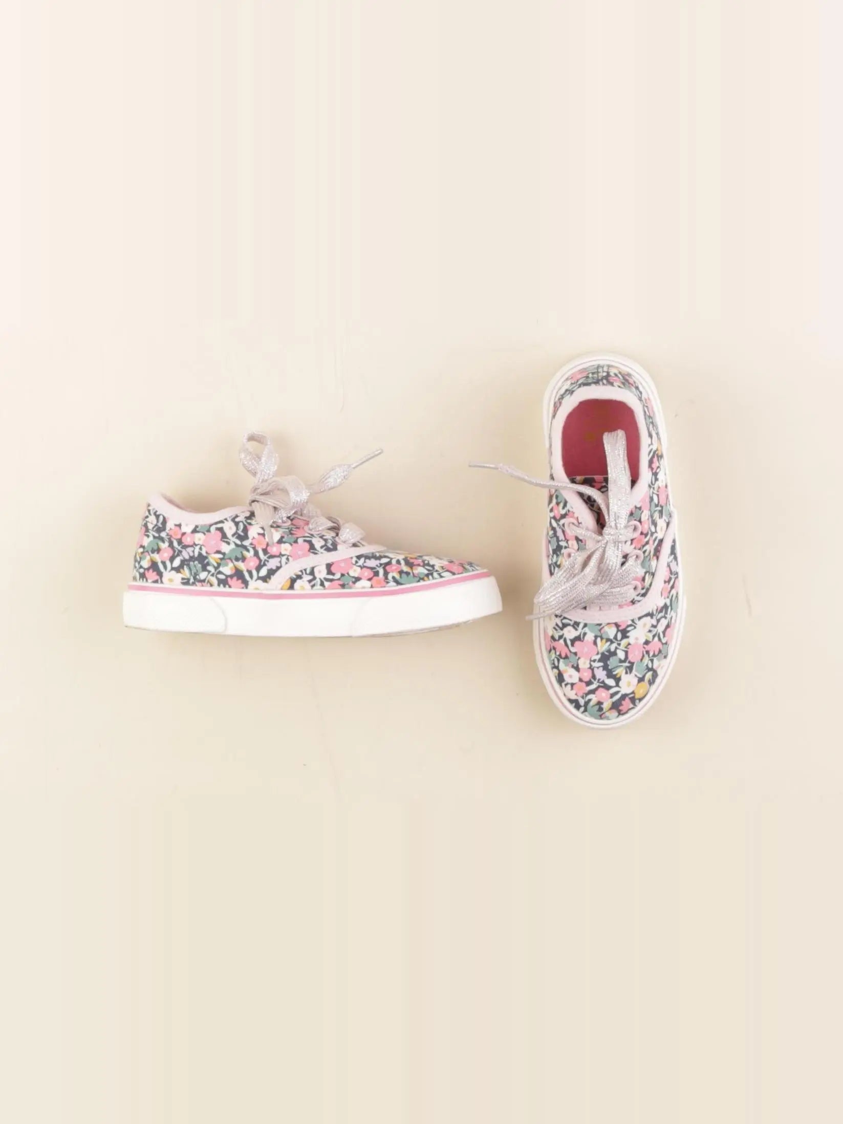 Tape à l'oeil - tennis à scratch/ lacets rose - pointure 27