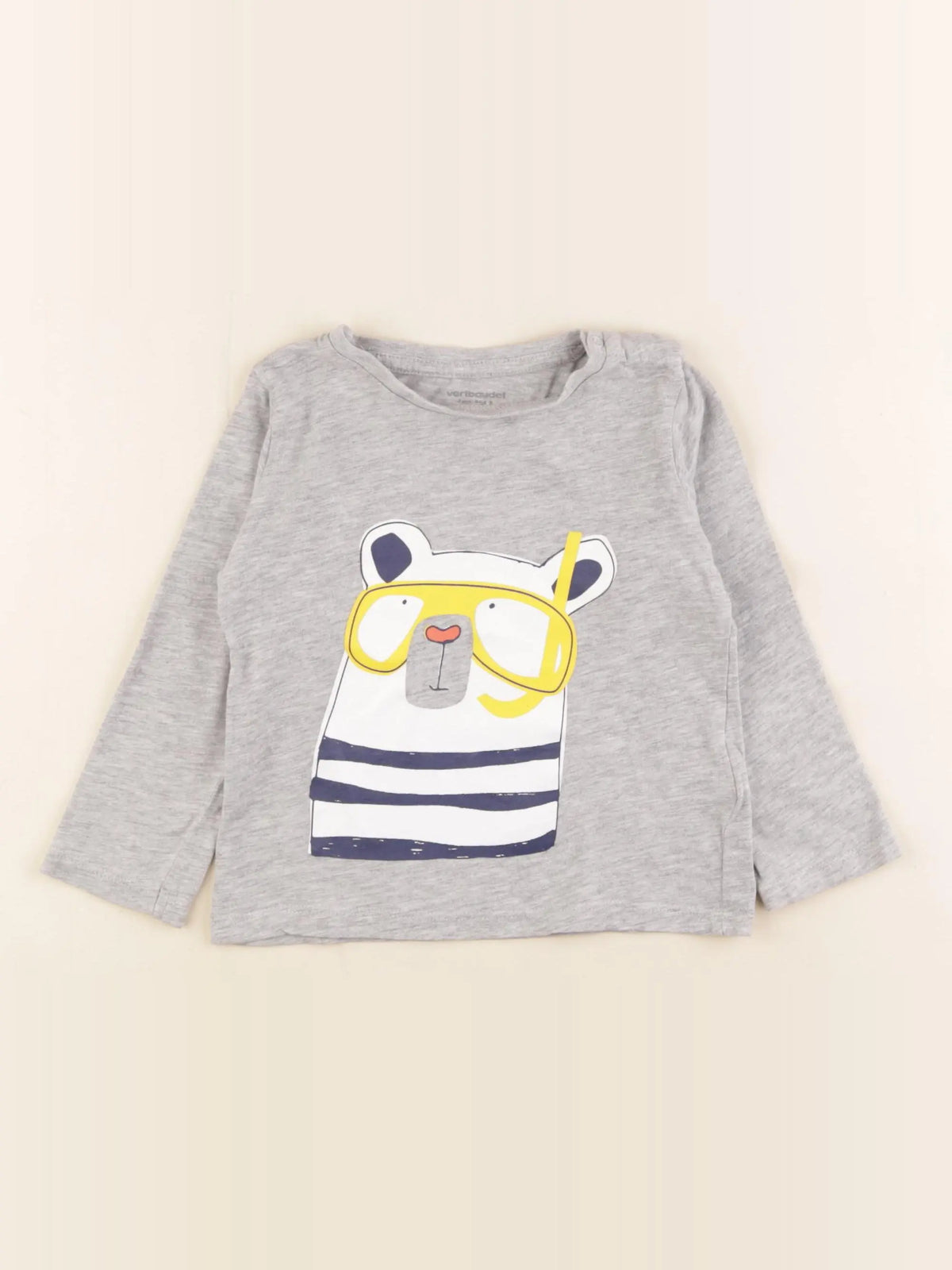 Vertbaudet - tee-shirt gris - 24 mois