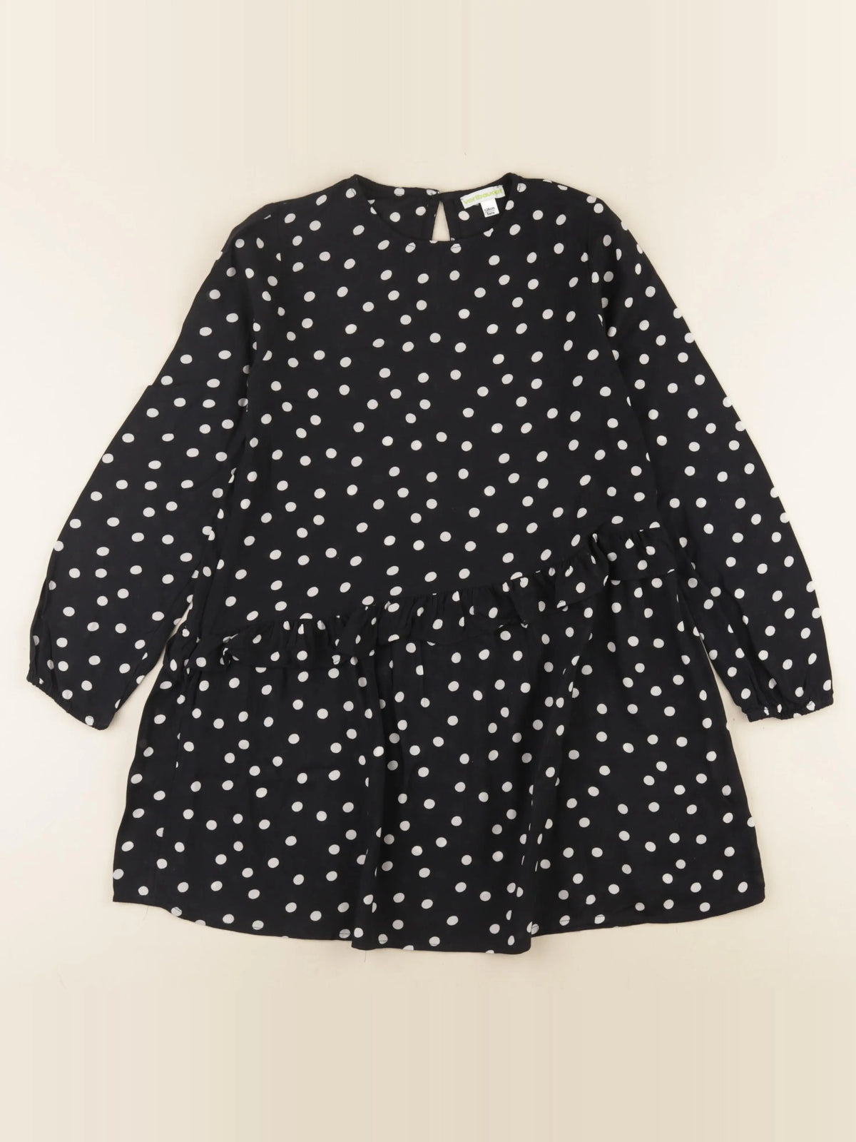 Vertbaudet - robe blanc, noir - 8 ans