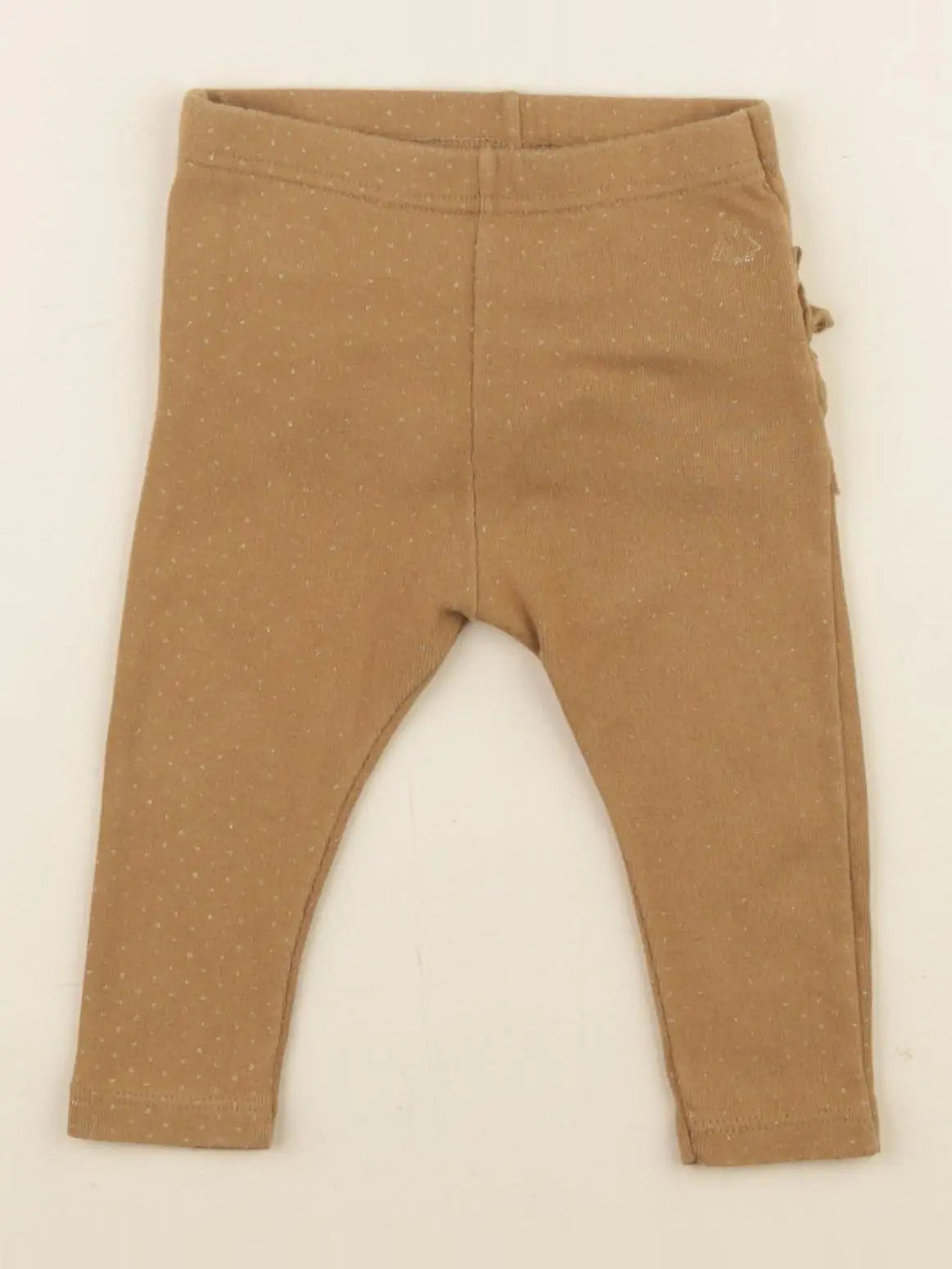Petit Bateau - legging volants au dos marron, or - 6 mois