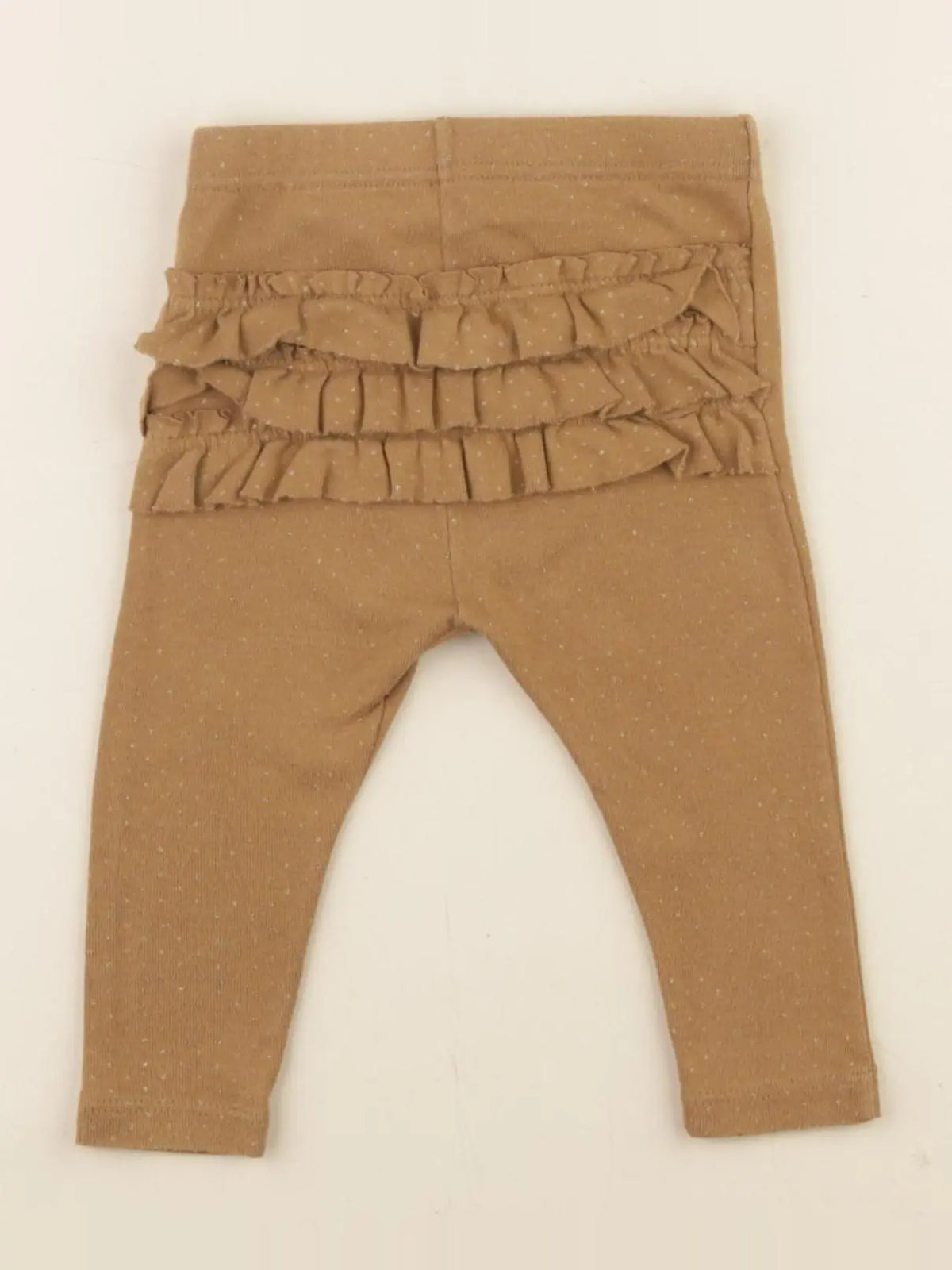 Petit Bateau - legging volants au dos marron, or - 6 mois