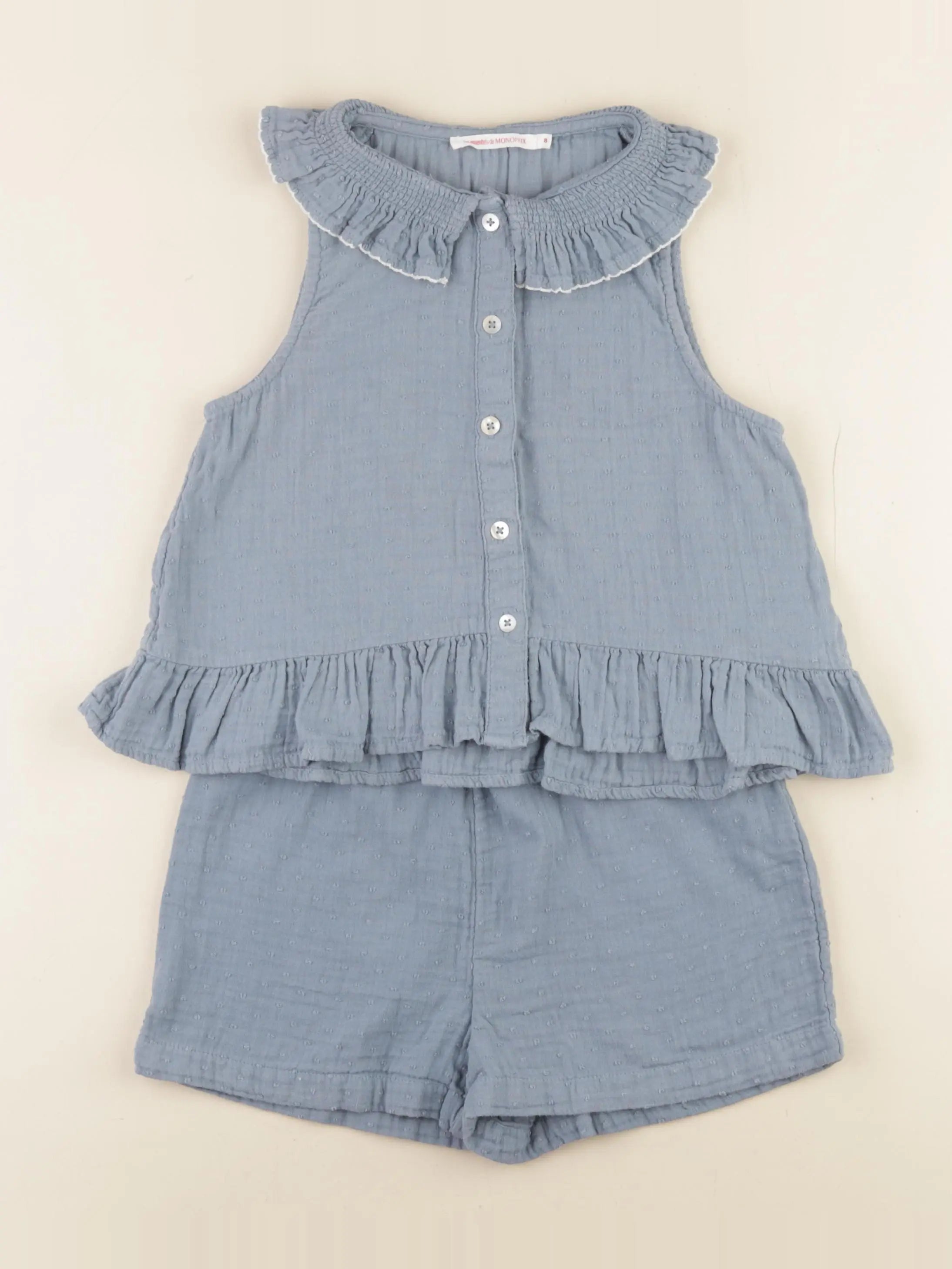 Monoprix - ensemble bleu - 8 ans