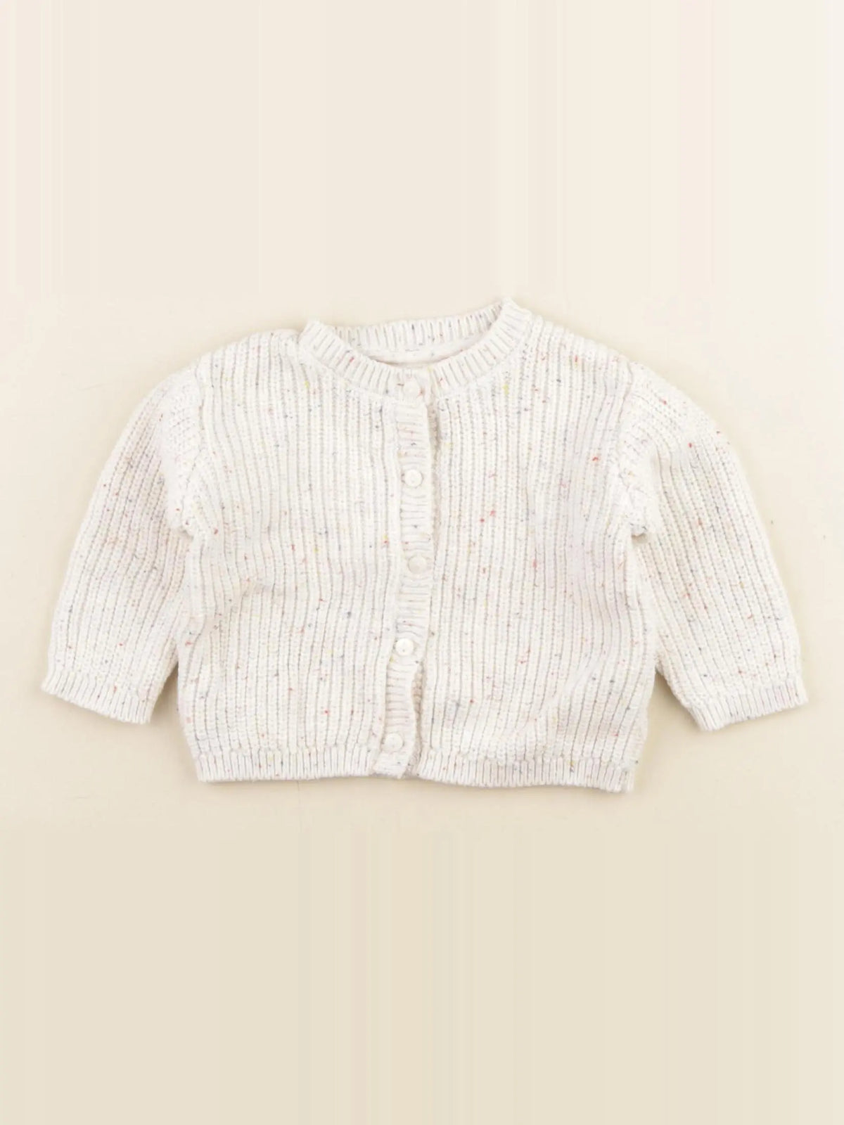 H&M - gilet blanc - 1/2 mois