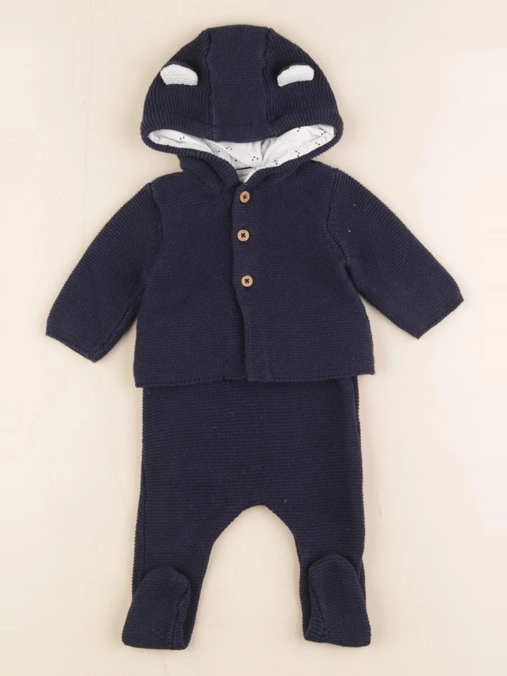 Vertbaudet - ensemble bleu - 1 mois