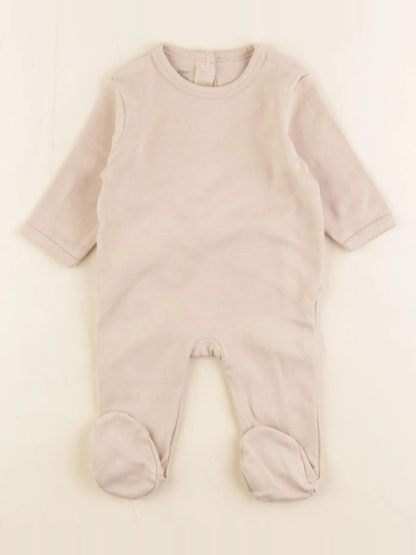 Vertbaudet - pyjama coton beige - 3 mois