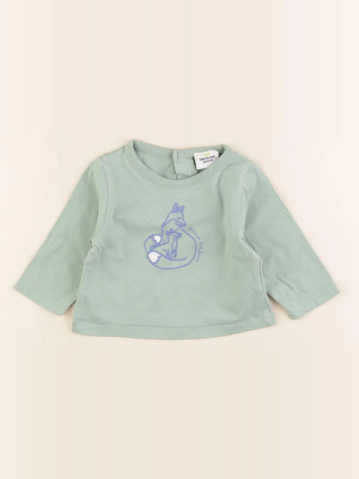 Tape à l'oeil - tee-shirt vert - 3 mois