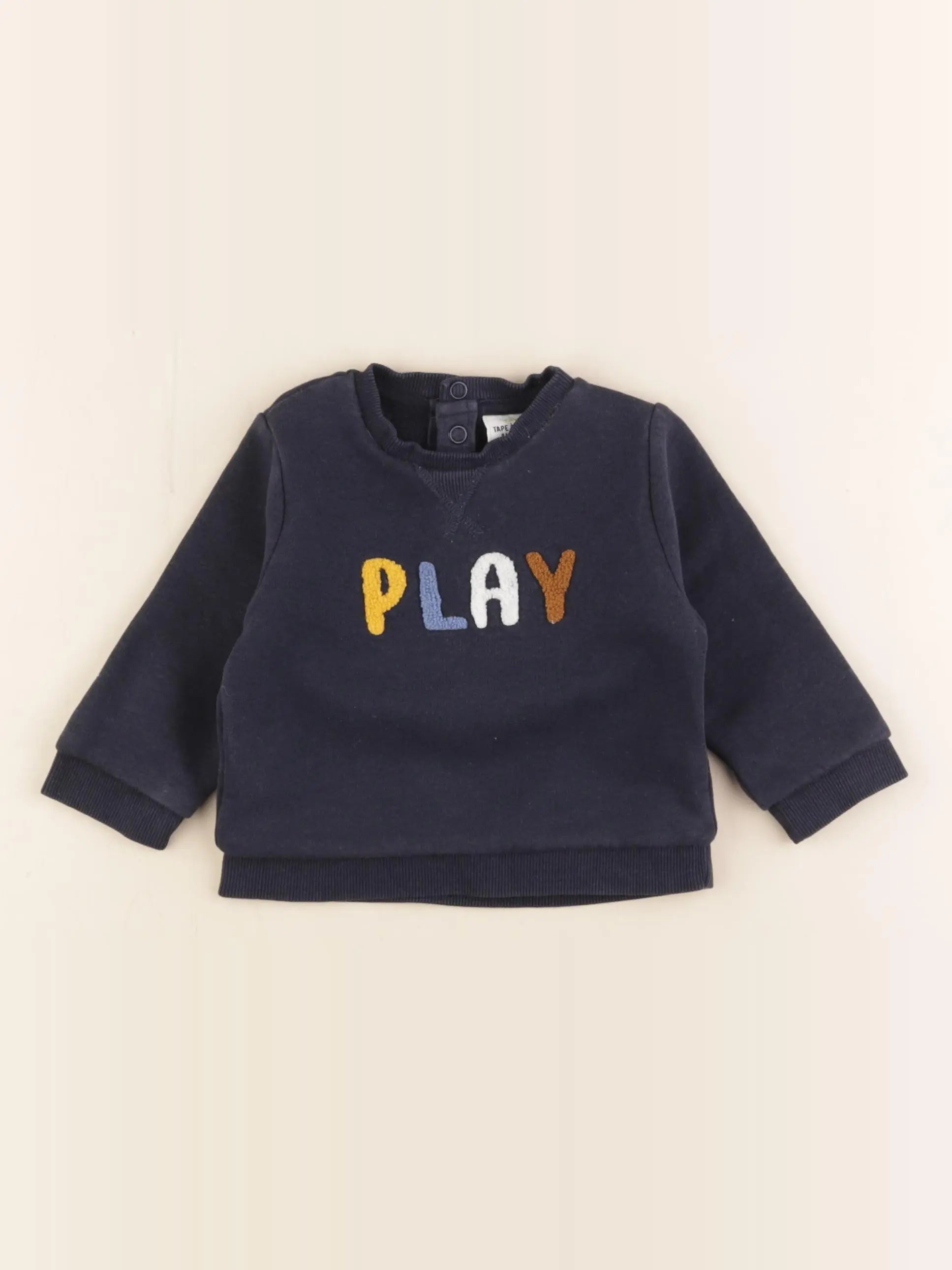 Tape à l'oeil - sweat bleu - 9 mois