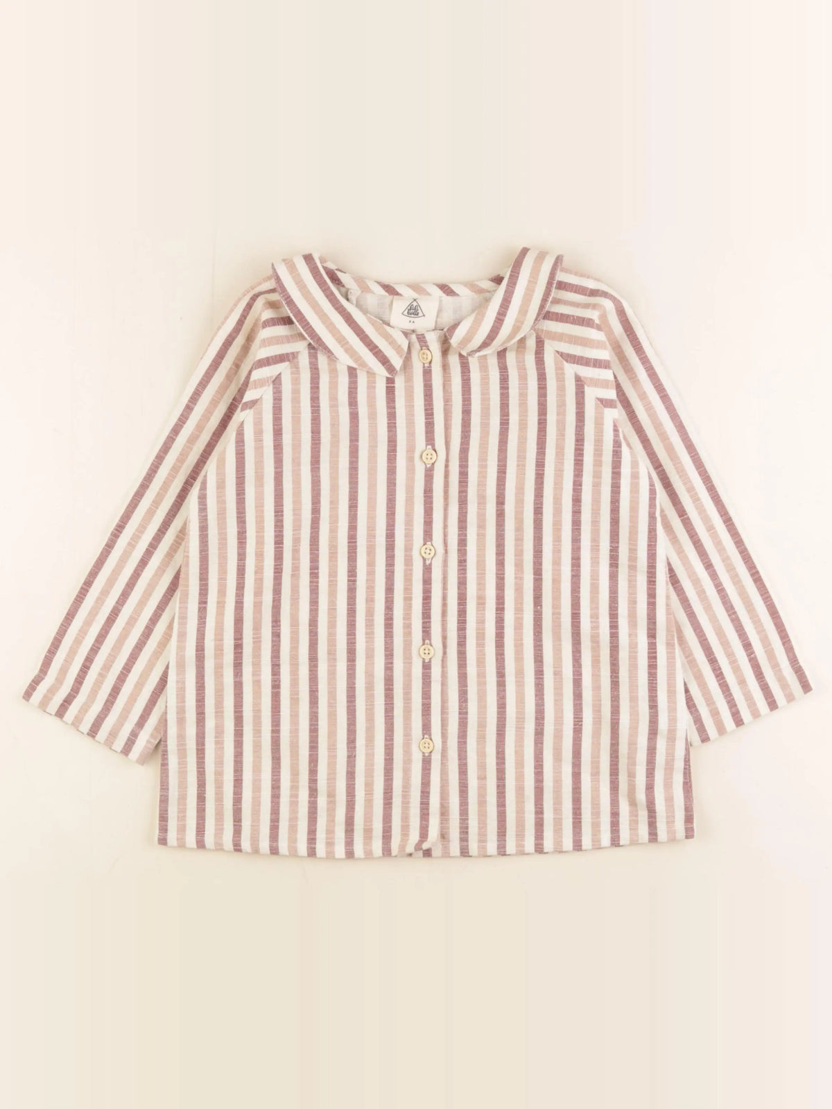 Lililotte - chemise beige, rose - 6 ans