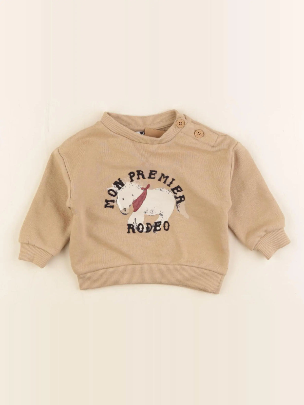 Tape à l'oeil - sweat marron - 3 mois