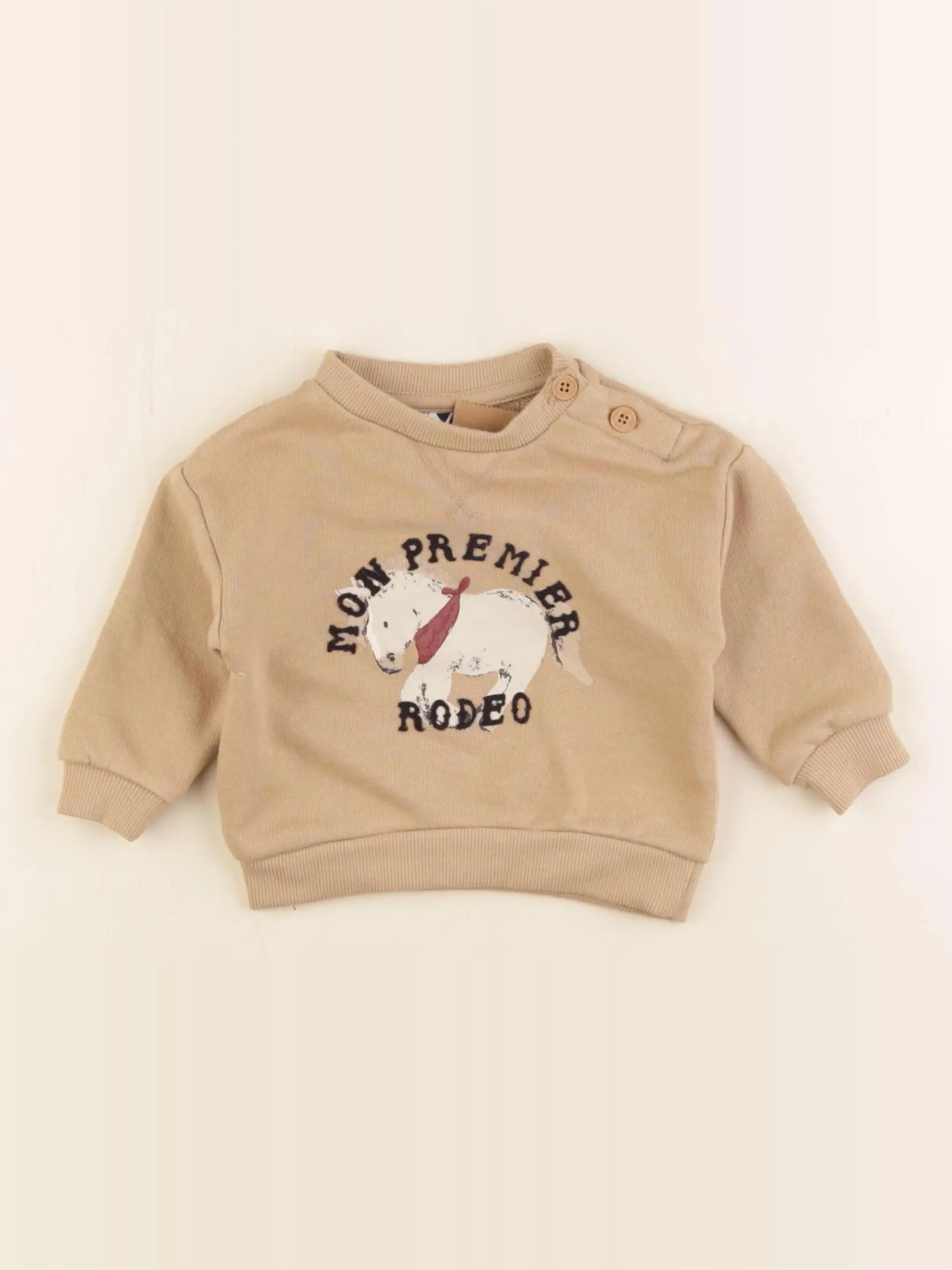 Tape à l'oeil - sweat marron - 3 mois