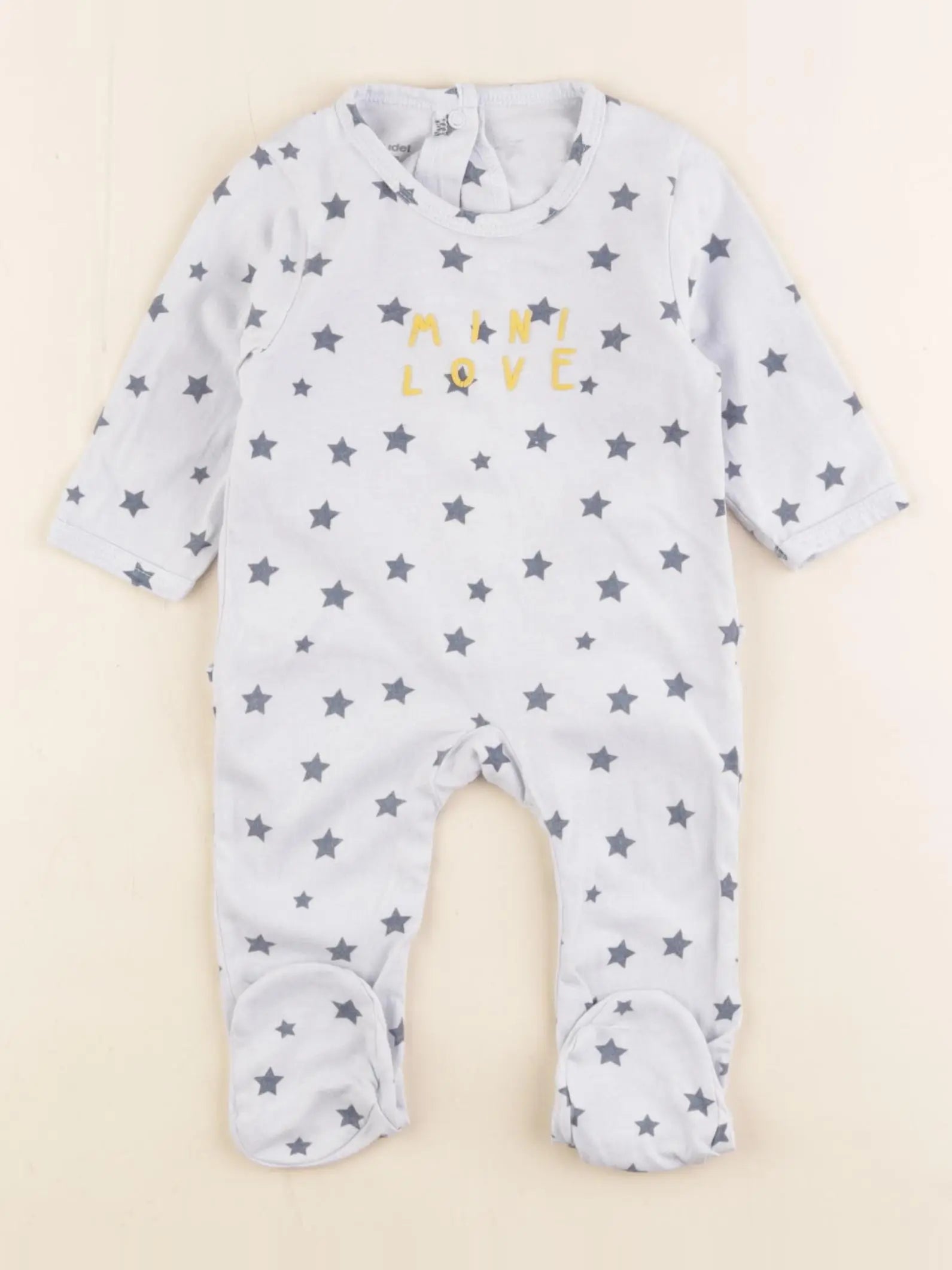 Vertbaudet - pyjama coton bleu - 3 mois