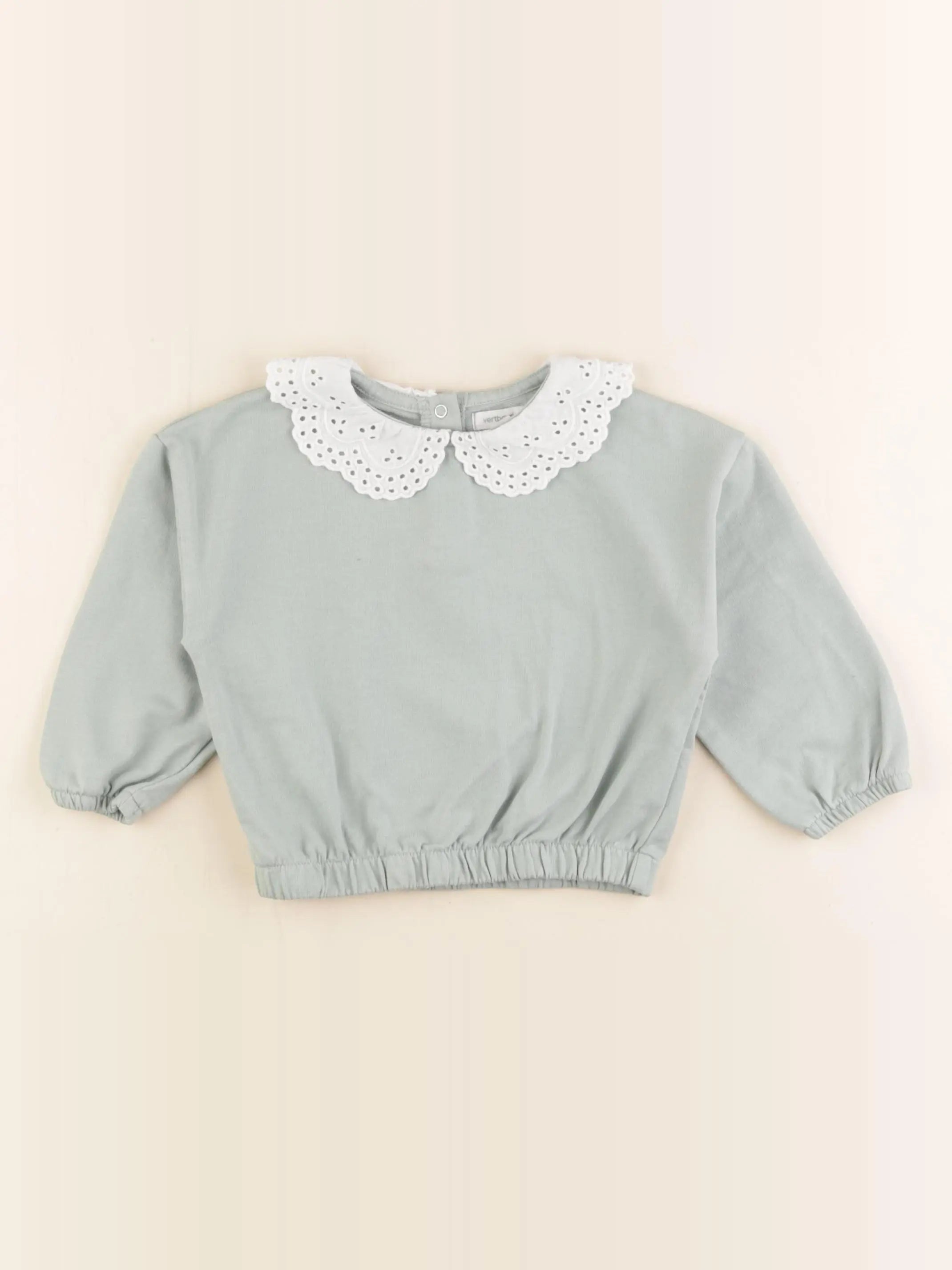 Vertbaudet - sweat vert - 18 mois