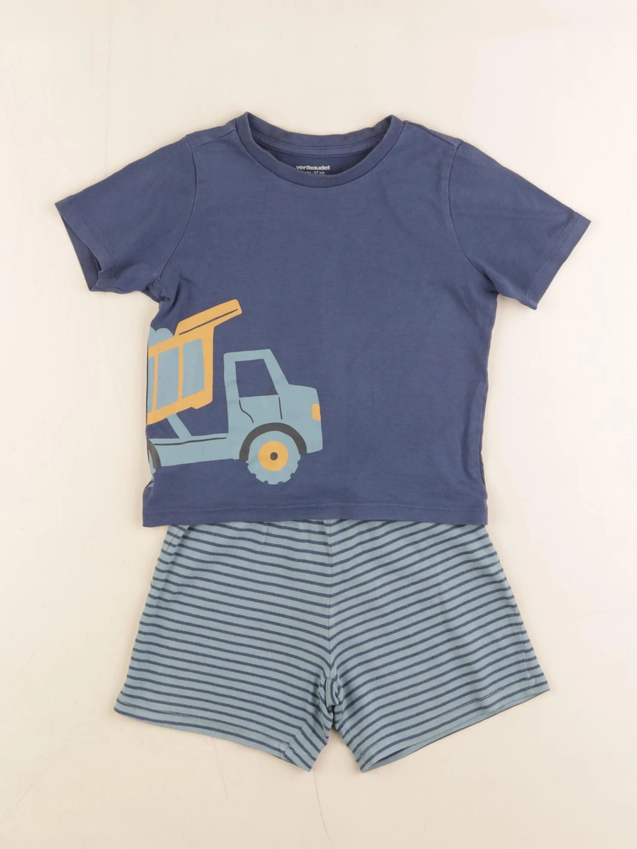 Vertbaudet - pyjama coton bleu - 3 ans