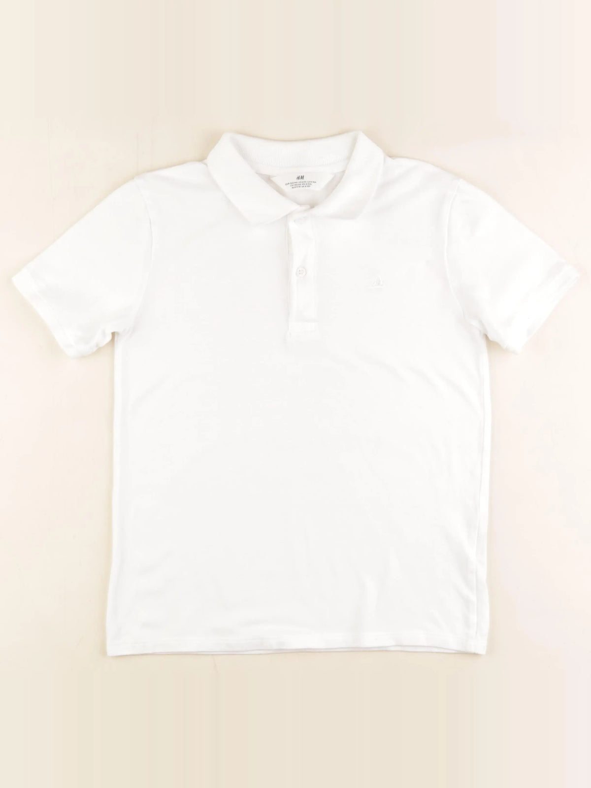 H&M - polo blanc - 8/10 ans