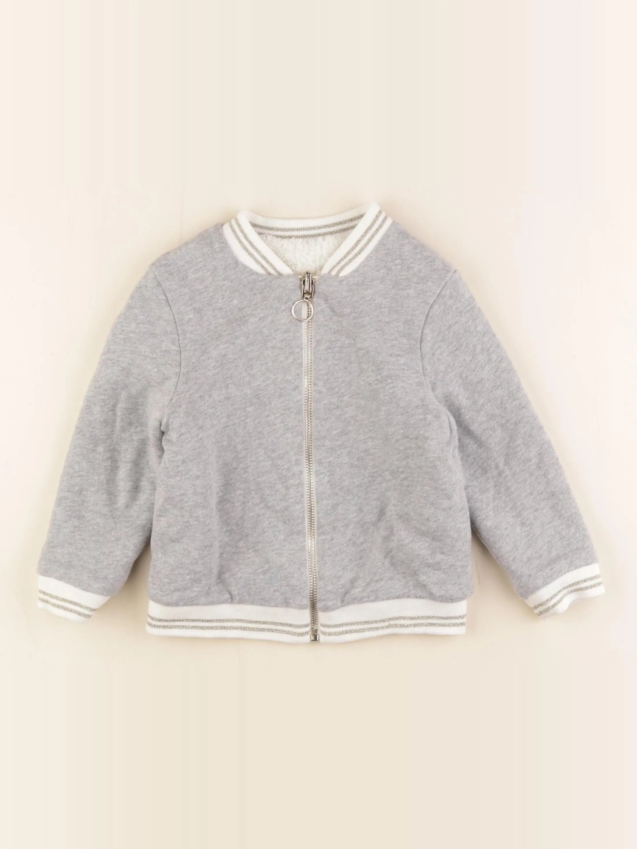 Monoprix - sweat gris, or - 3 ans