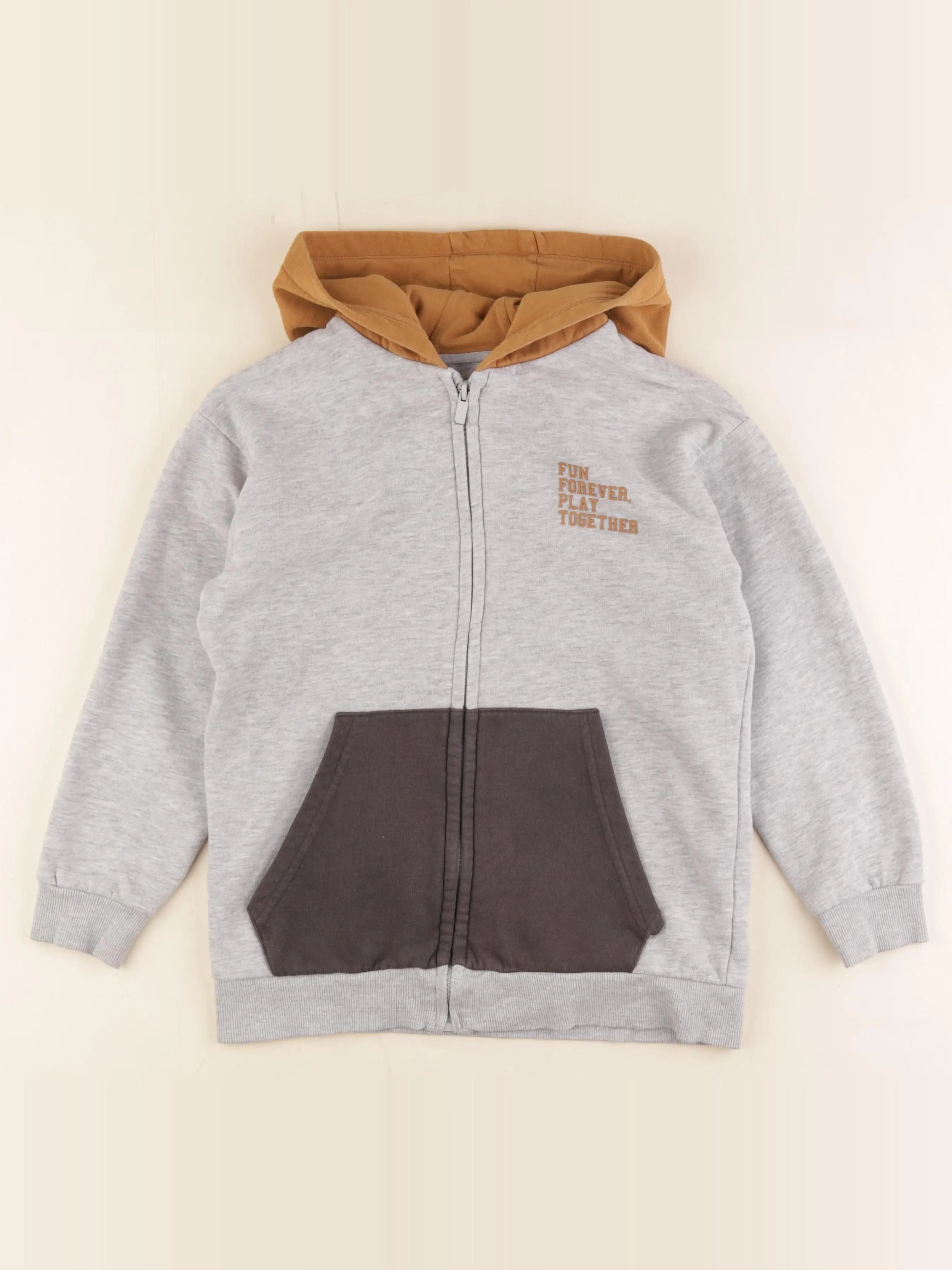 Vertbaudet - sweat gris - 10 ans