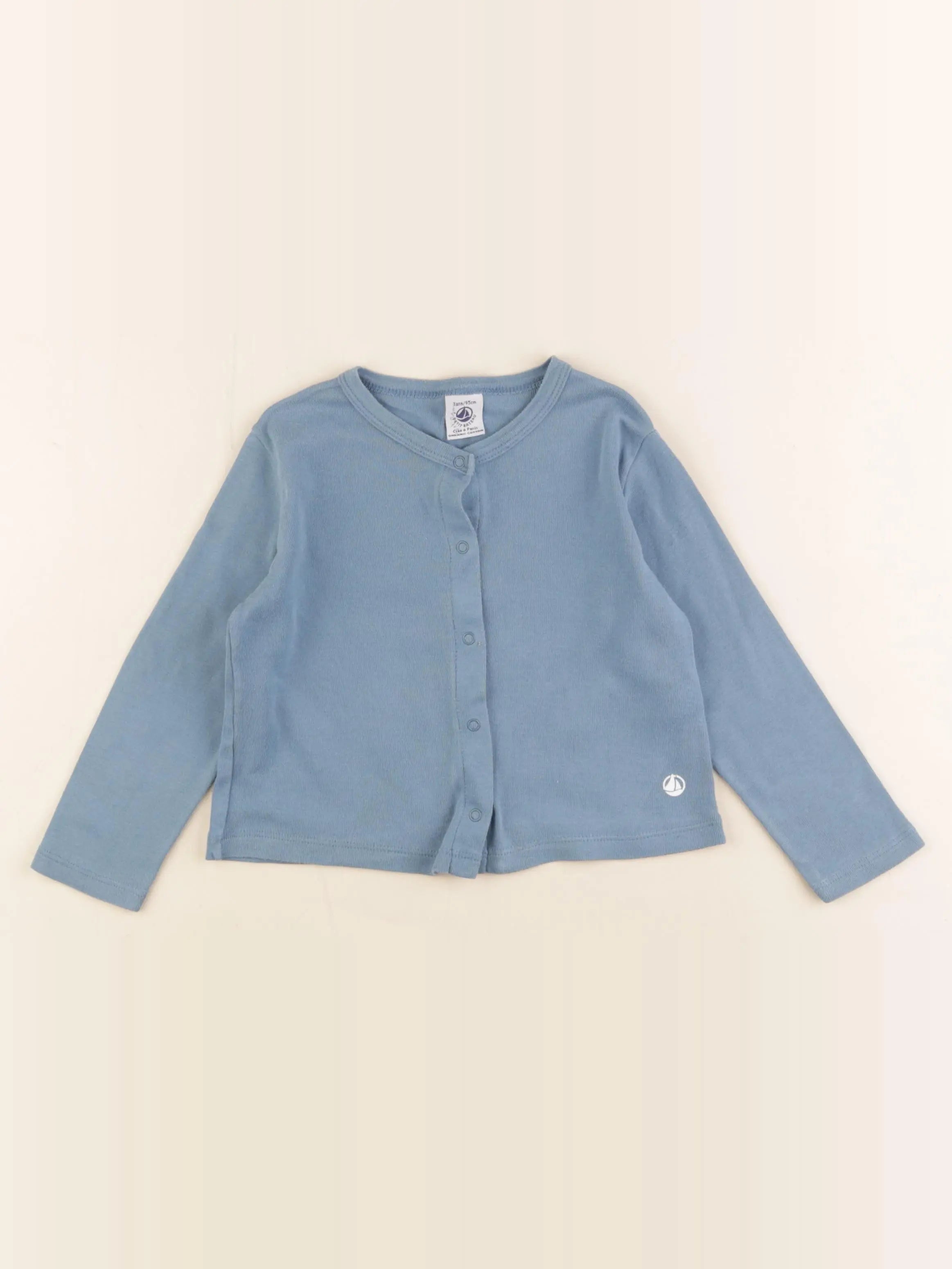 Petit Bateau - tee-shirt bleu - 3 ans