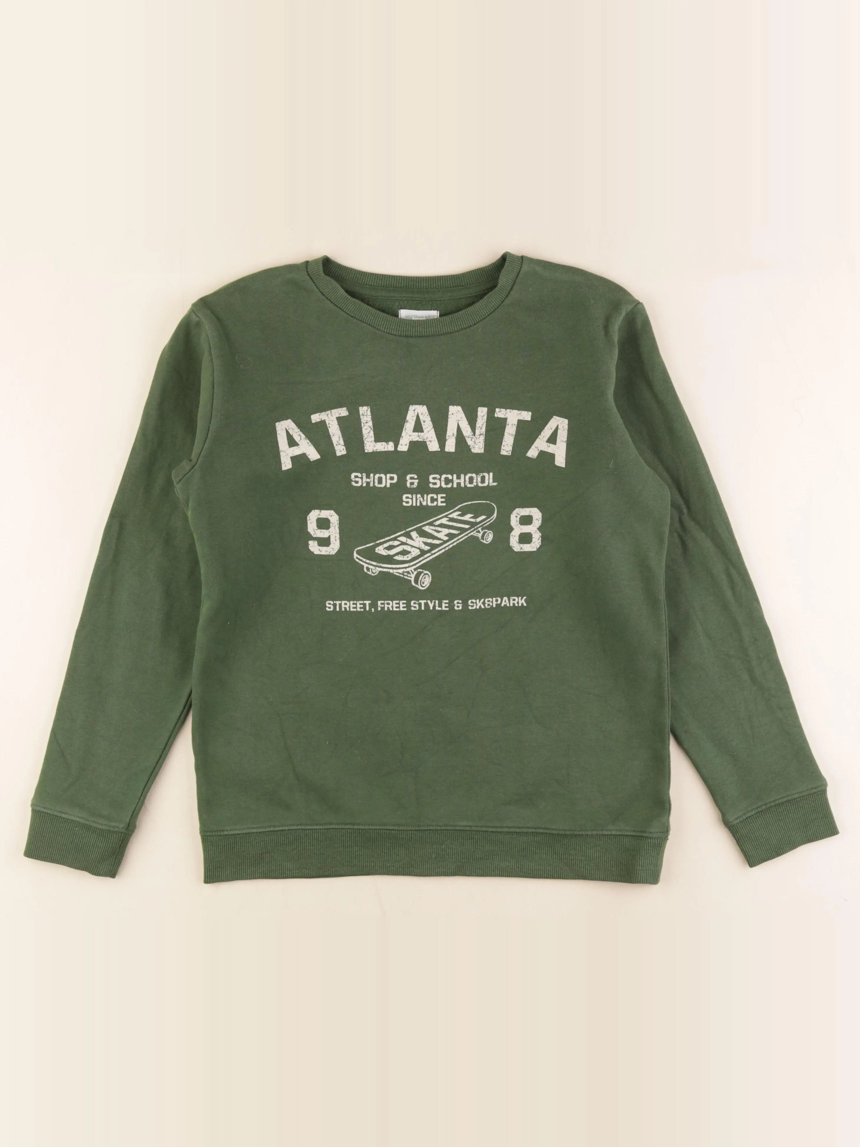Vertbaudet - sweat vert - 12 ans