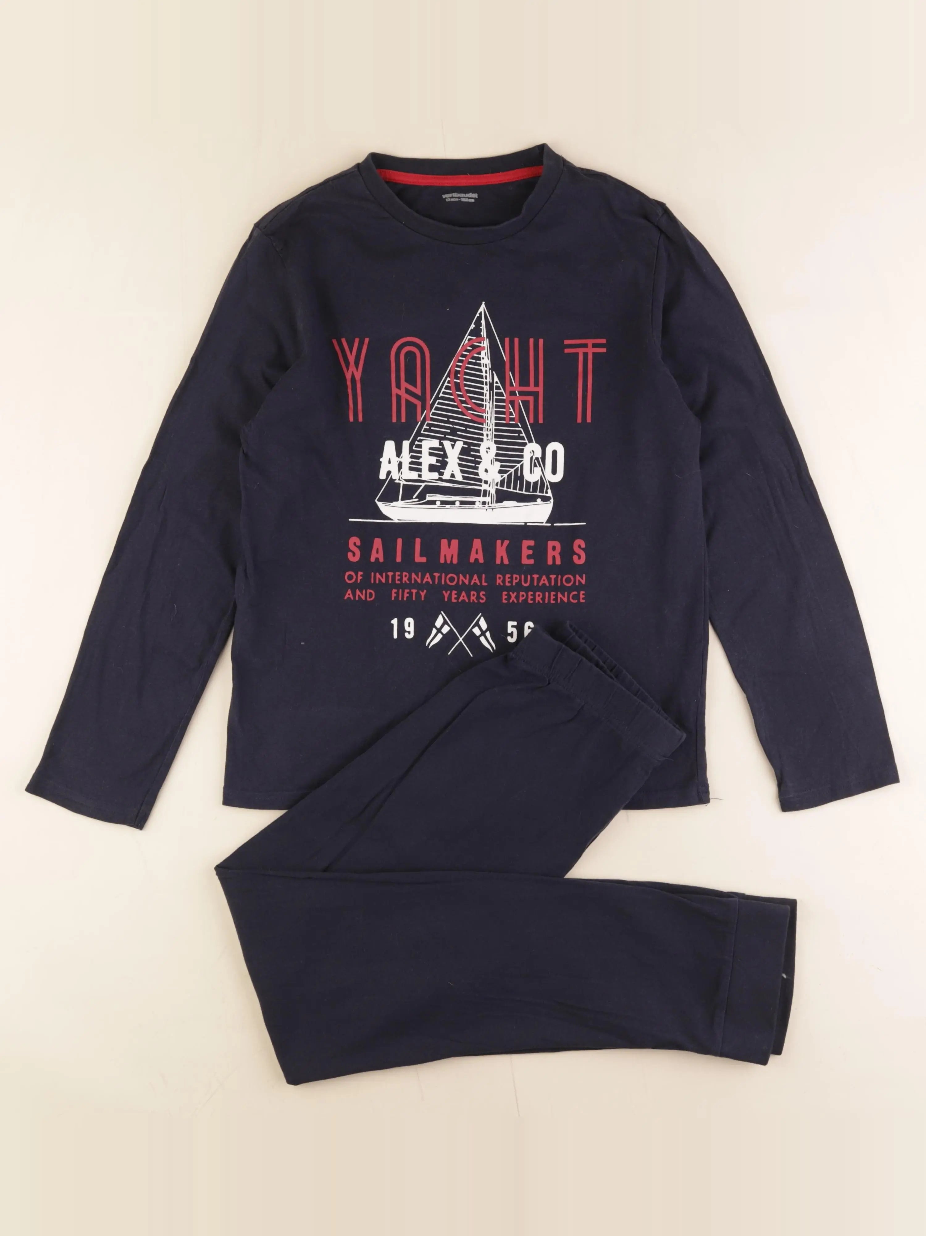 Vertbaudet - pyjama coton bleu - 12 ans