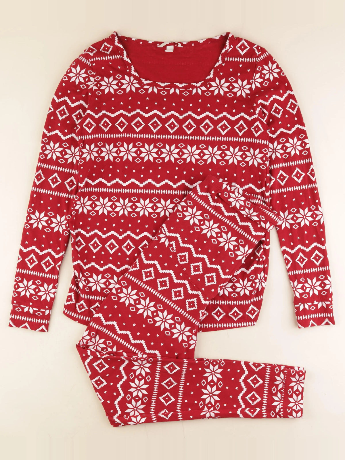 H&M - pyjama grossesse coton rouge - 40 à 42