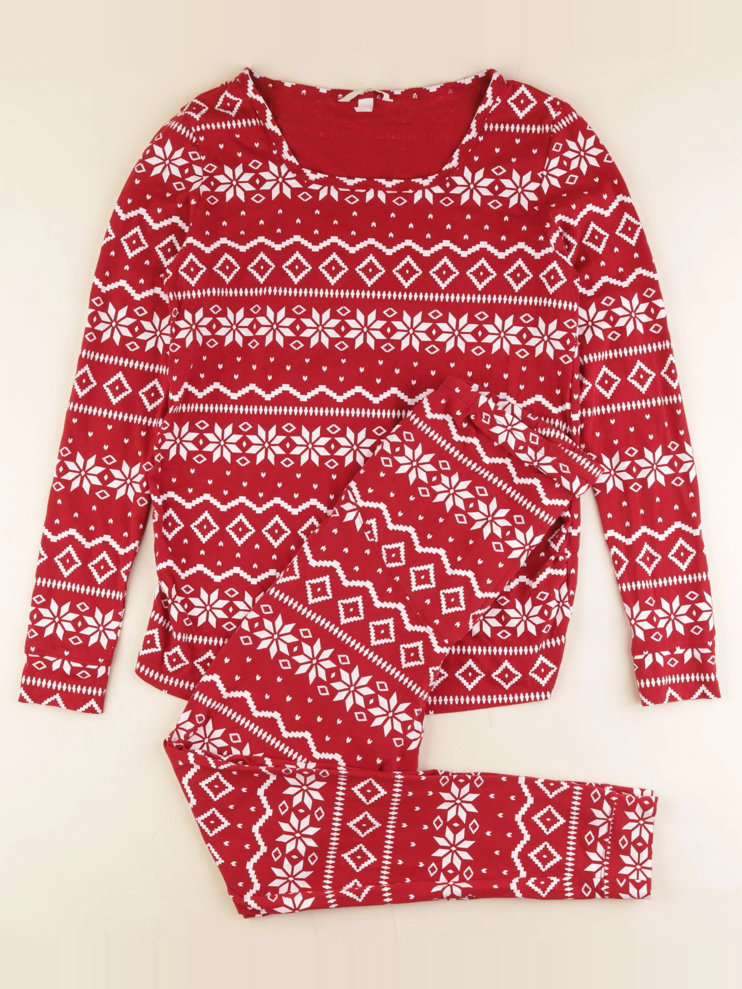 H&M - pyjama grossesse coton rouge - 40 à 42