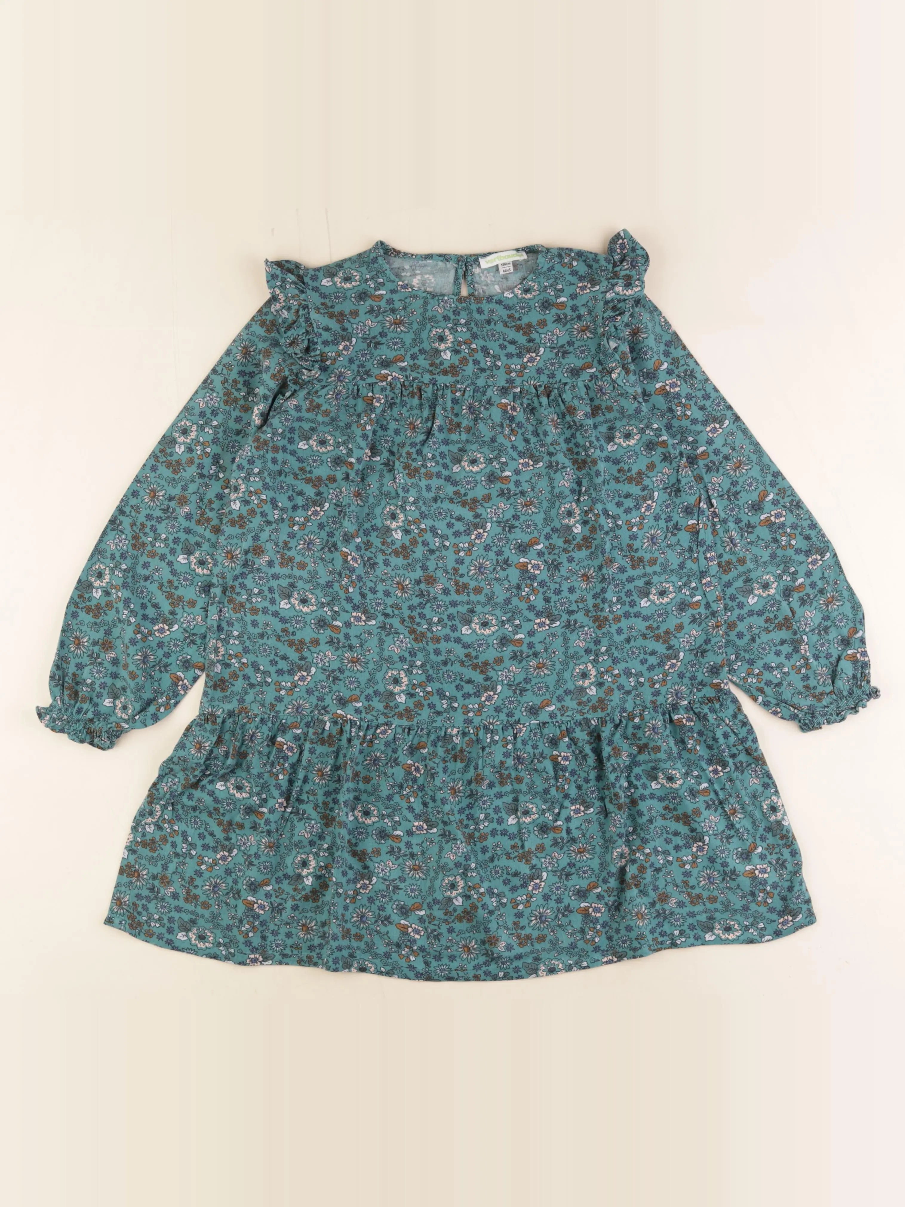 Vertbaudet - robe vert - 8 ans