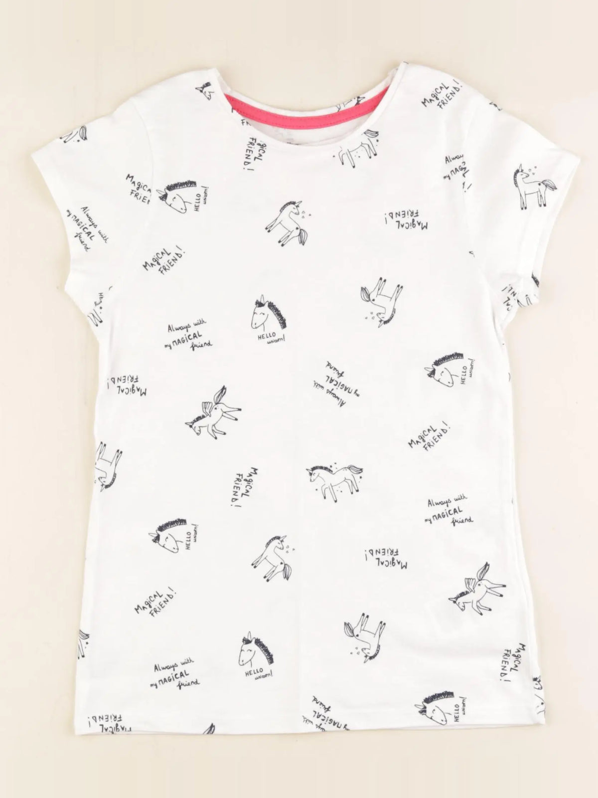 Vertbaudet - tee-shirt blanc - 8 ans