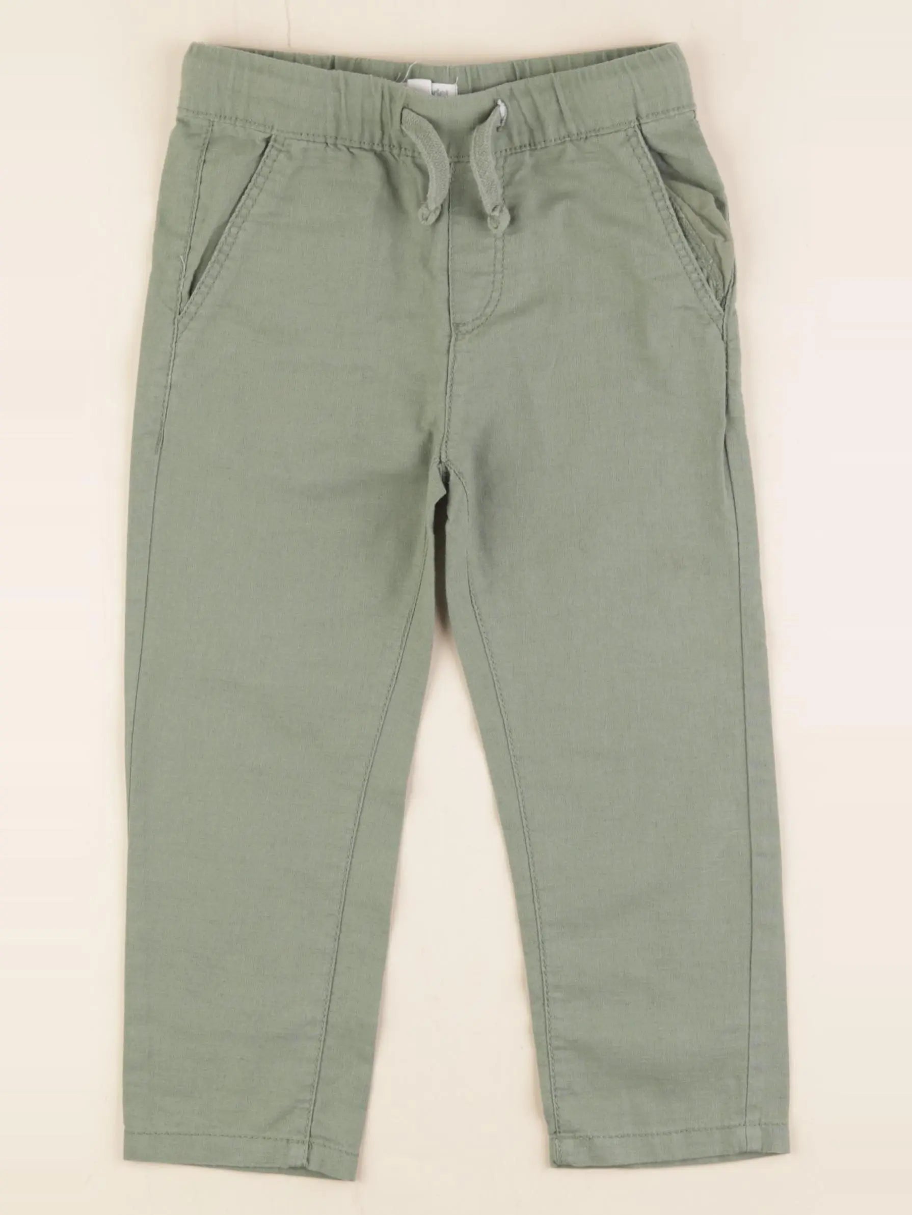 Vertbaudet - pantalon vert - 3 ans