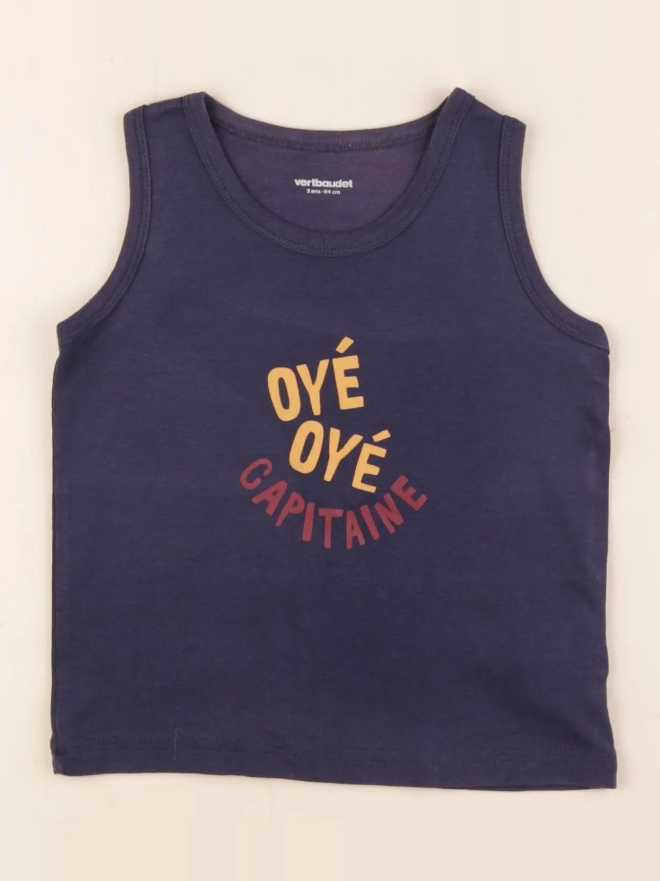 Vertbaudet - débardeur bleu - 3 ans