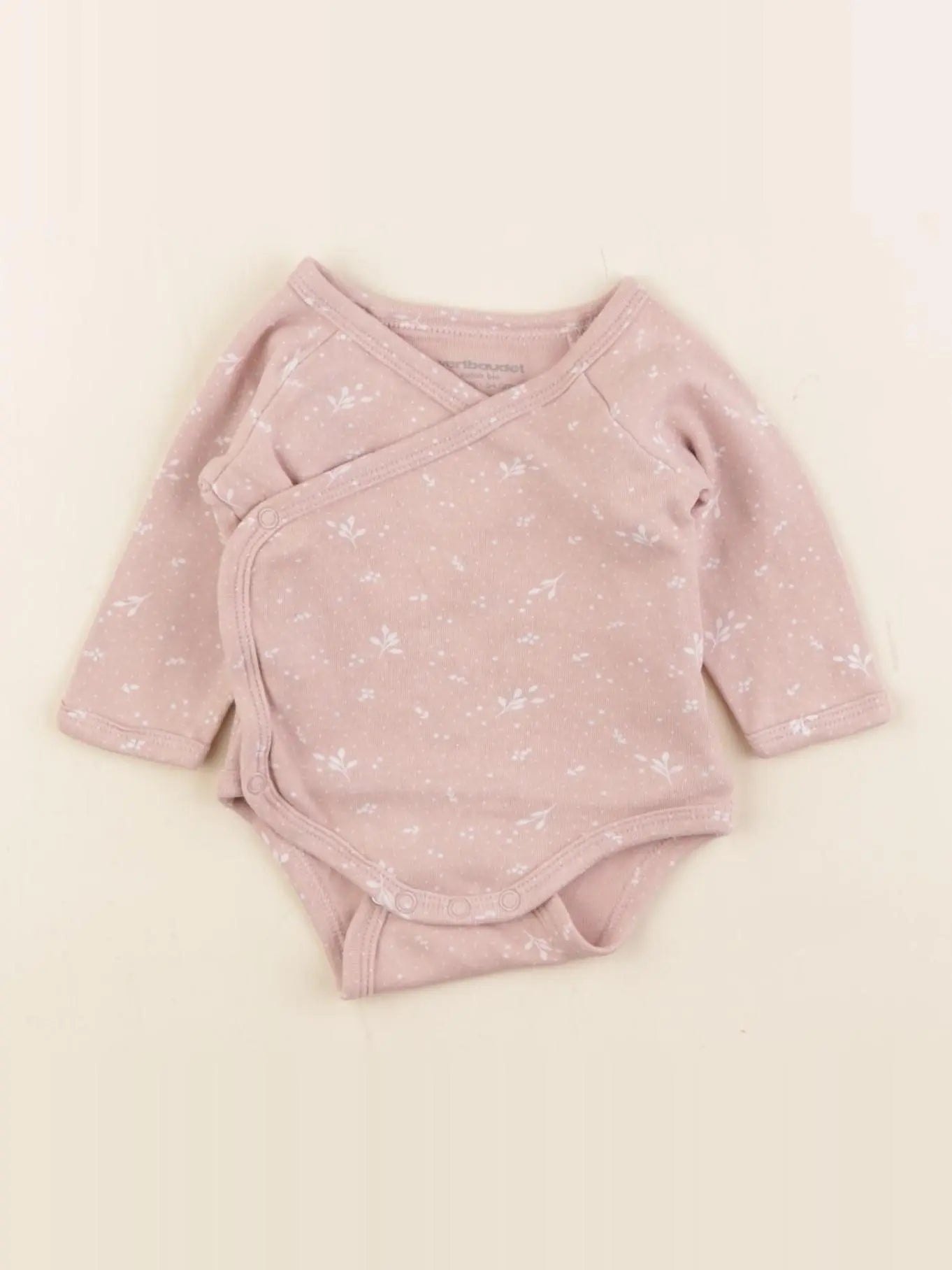 Vertbaudet - body rose - 1 mois