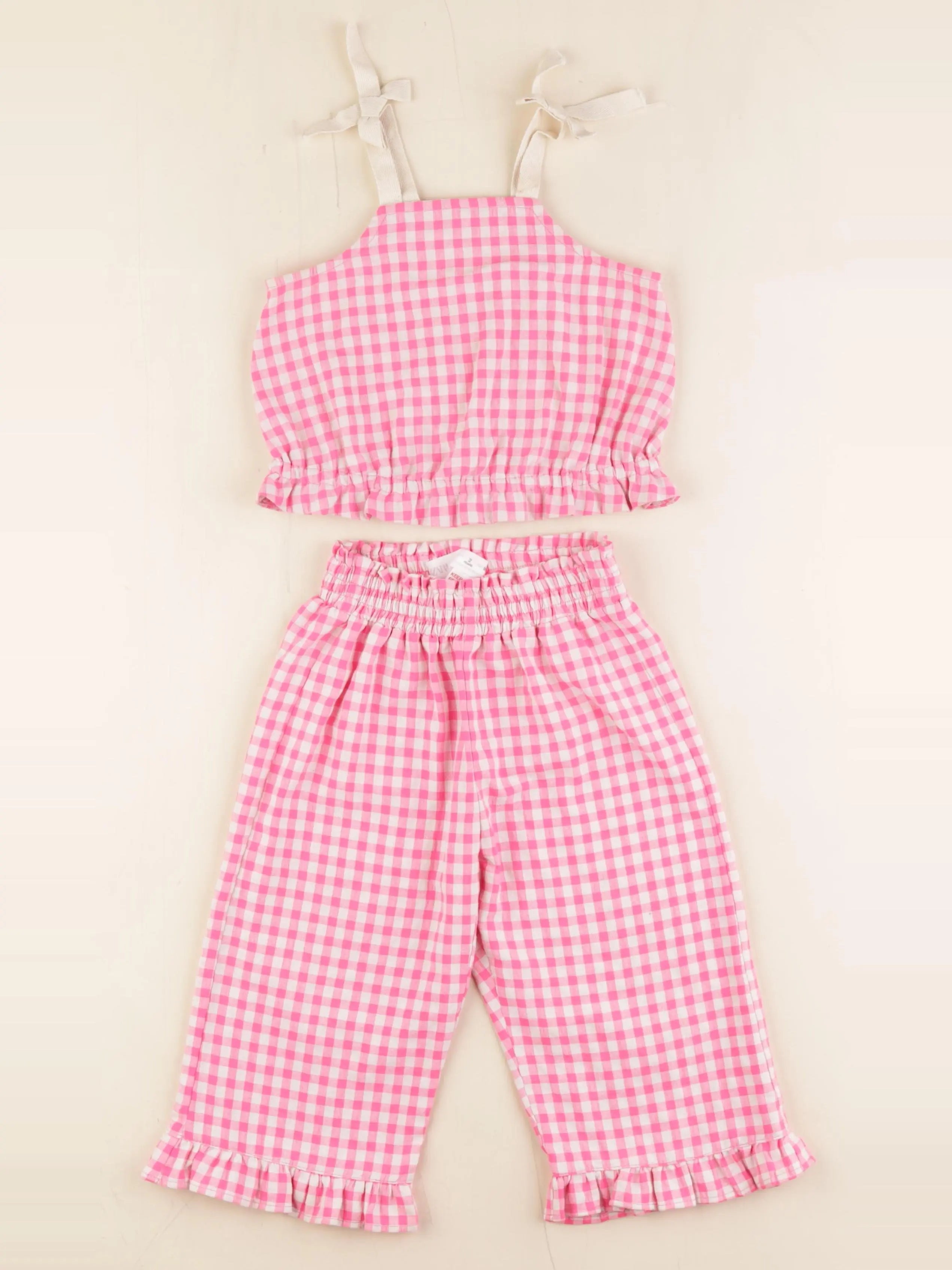 Zara - ensemble blanc, rose - 2 ans