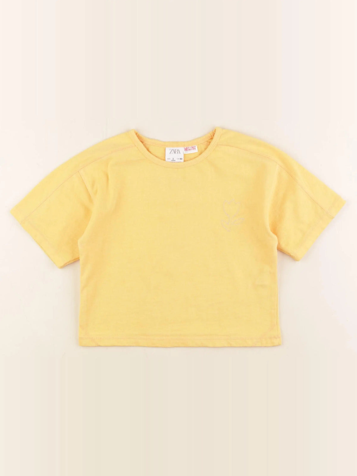 Zara - tee-shirt jaune - 2 ans