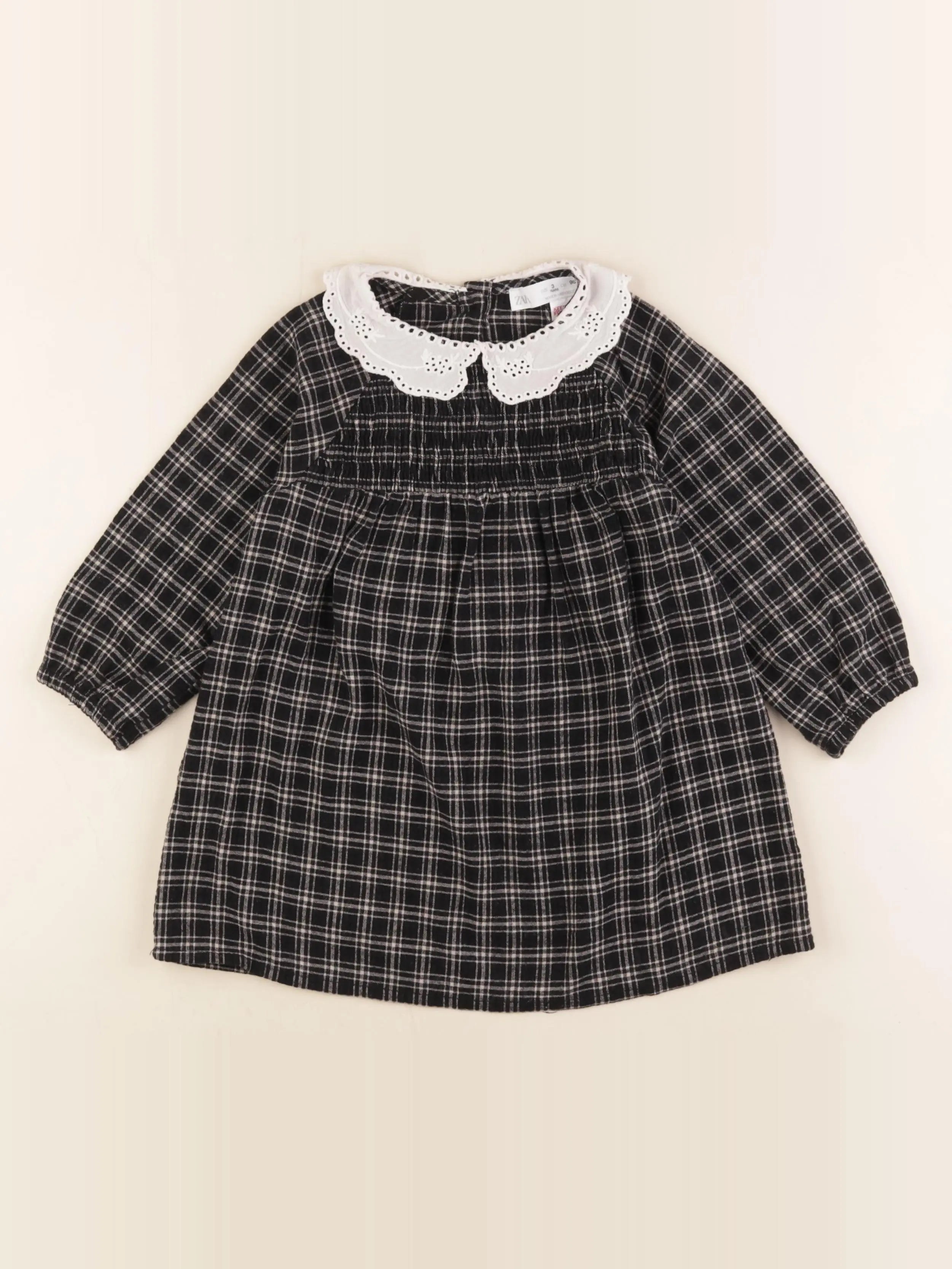 Zara - robe noir, beige - 3 ans