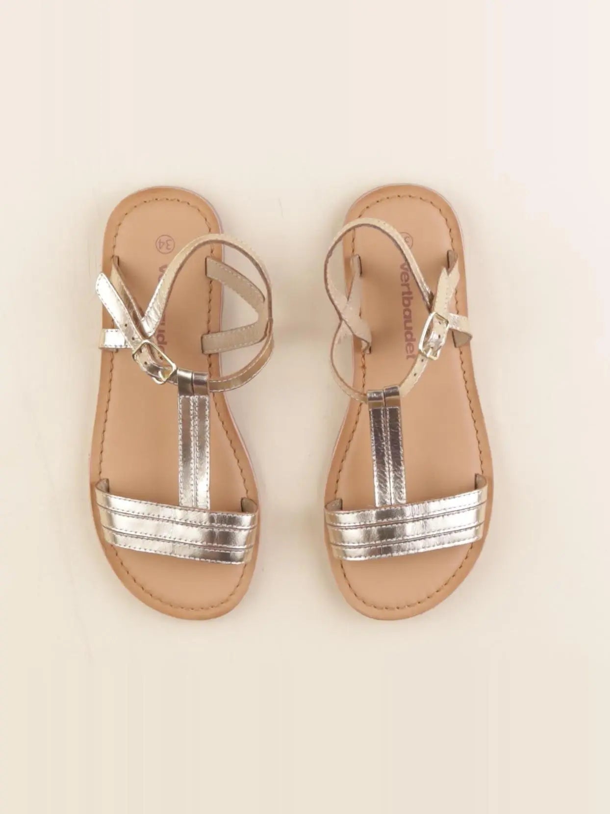 Vertbaudet - sandales or - pointure 34