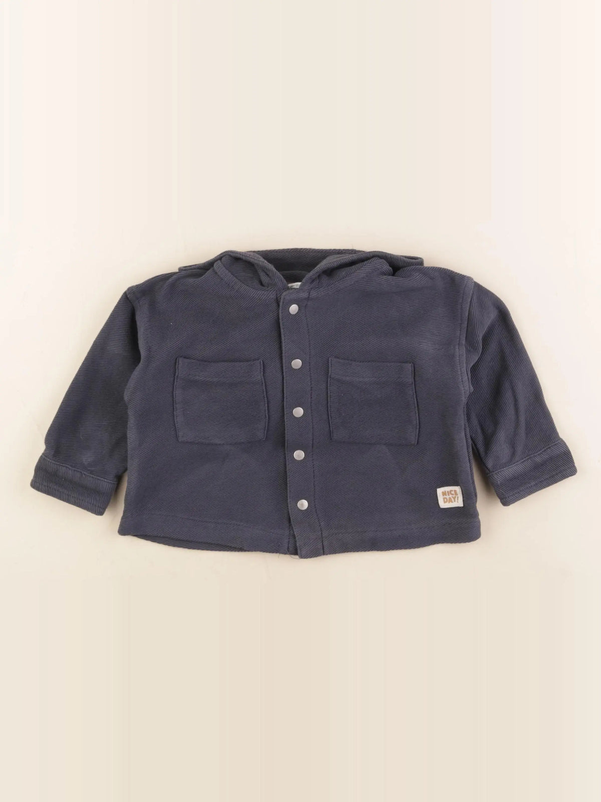 Vertbaudet - sur-chemise gris - 12 mois