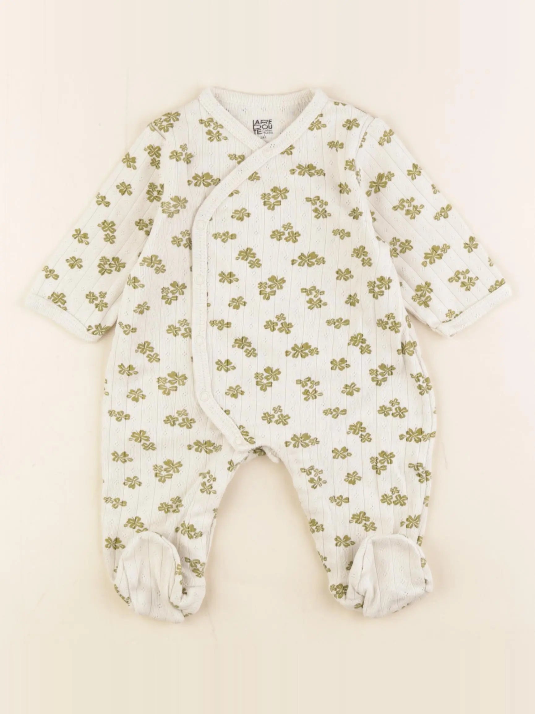 La Redoute - pyjama coton beige, vert - 3 mois