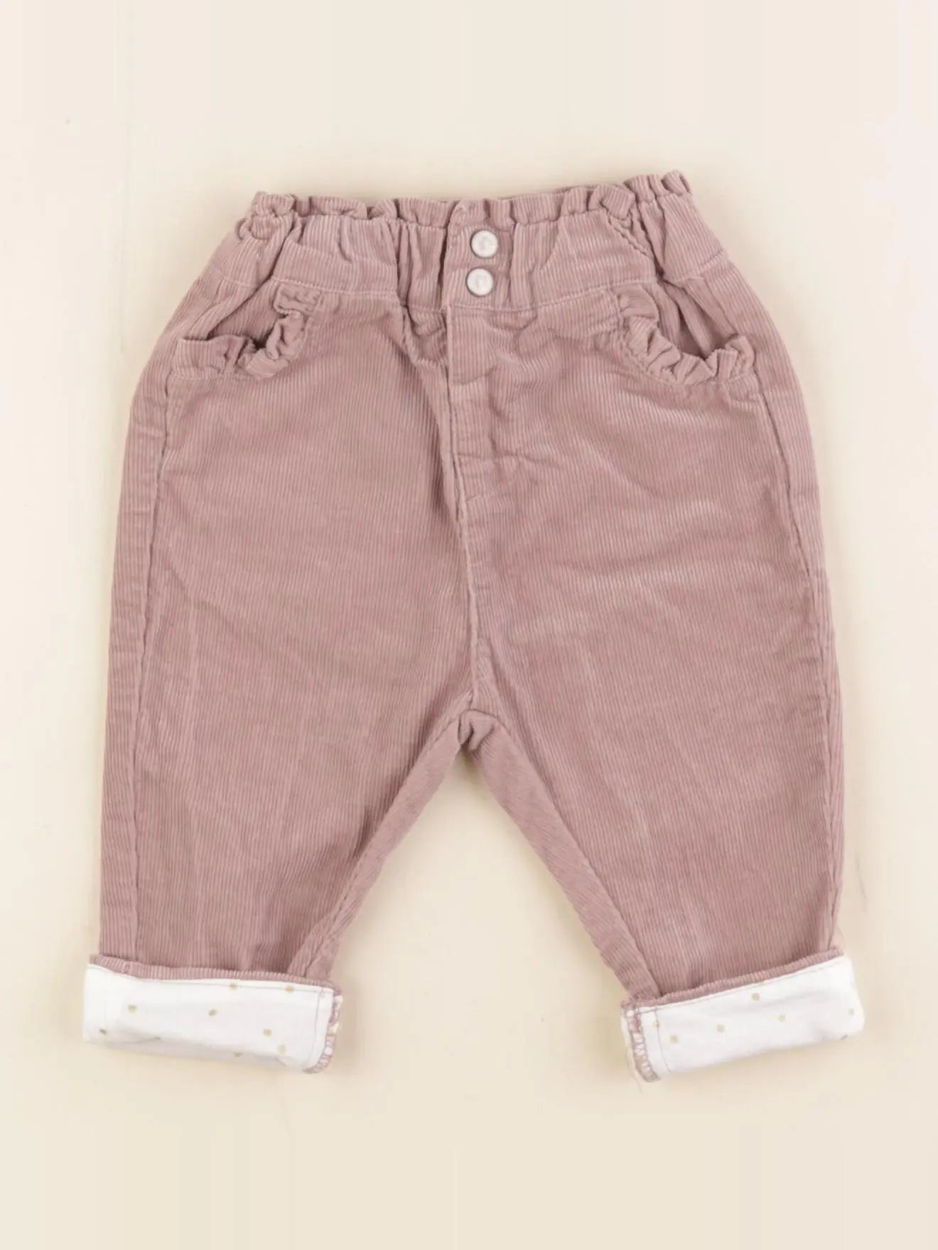 Vertbaudet - pantalon rose - 3 mois