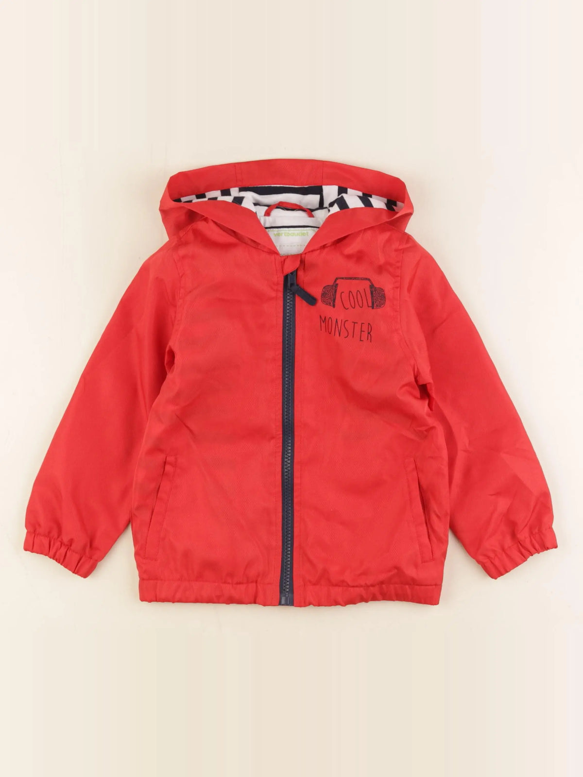 Vertbaudet - coupe-vent rouge - 3 ans