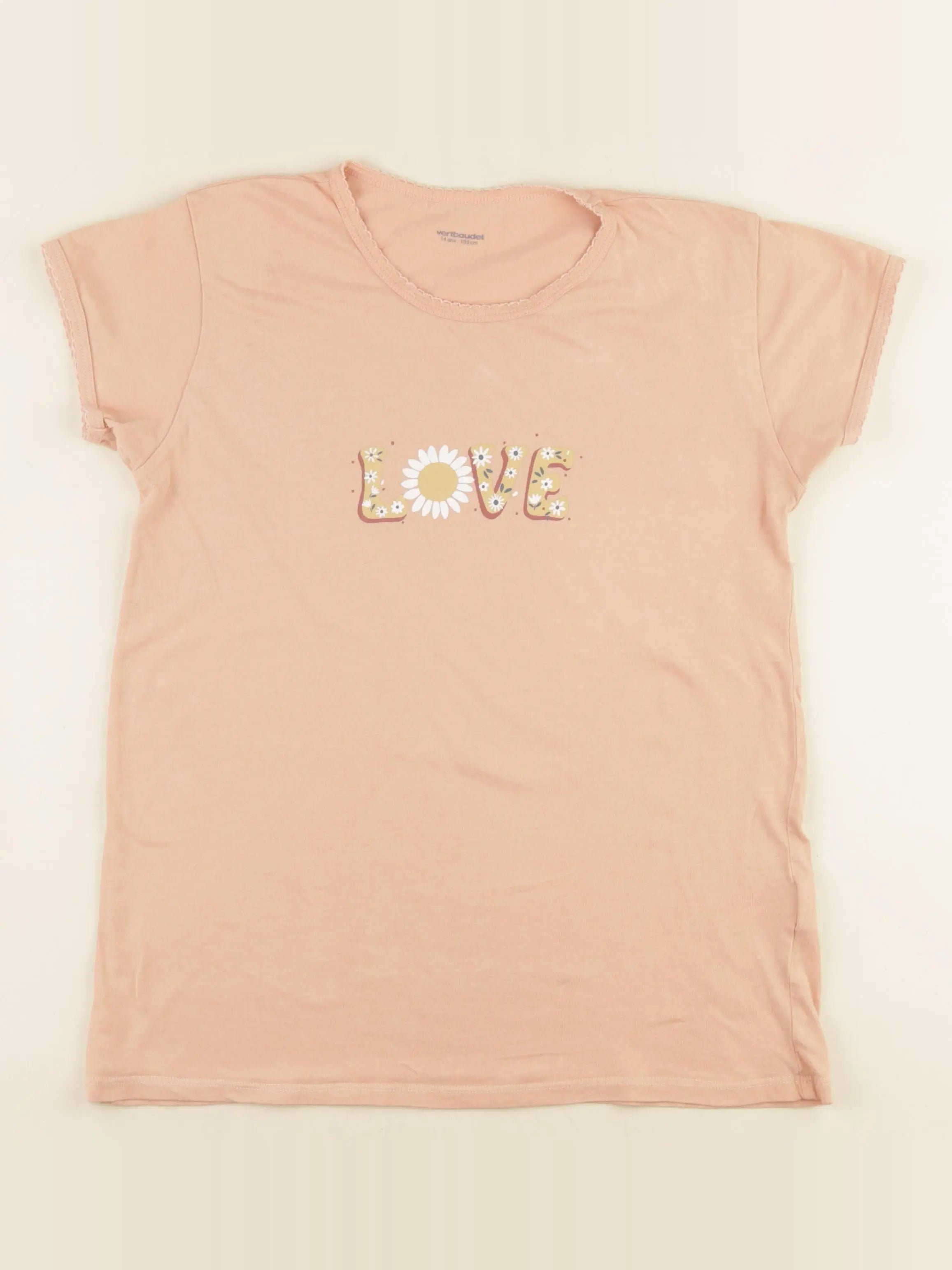 Vertbaudet - tee-shirt orange - 14 ans