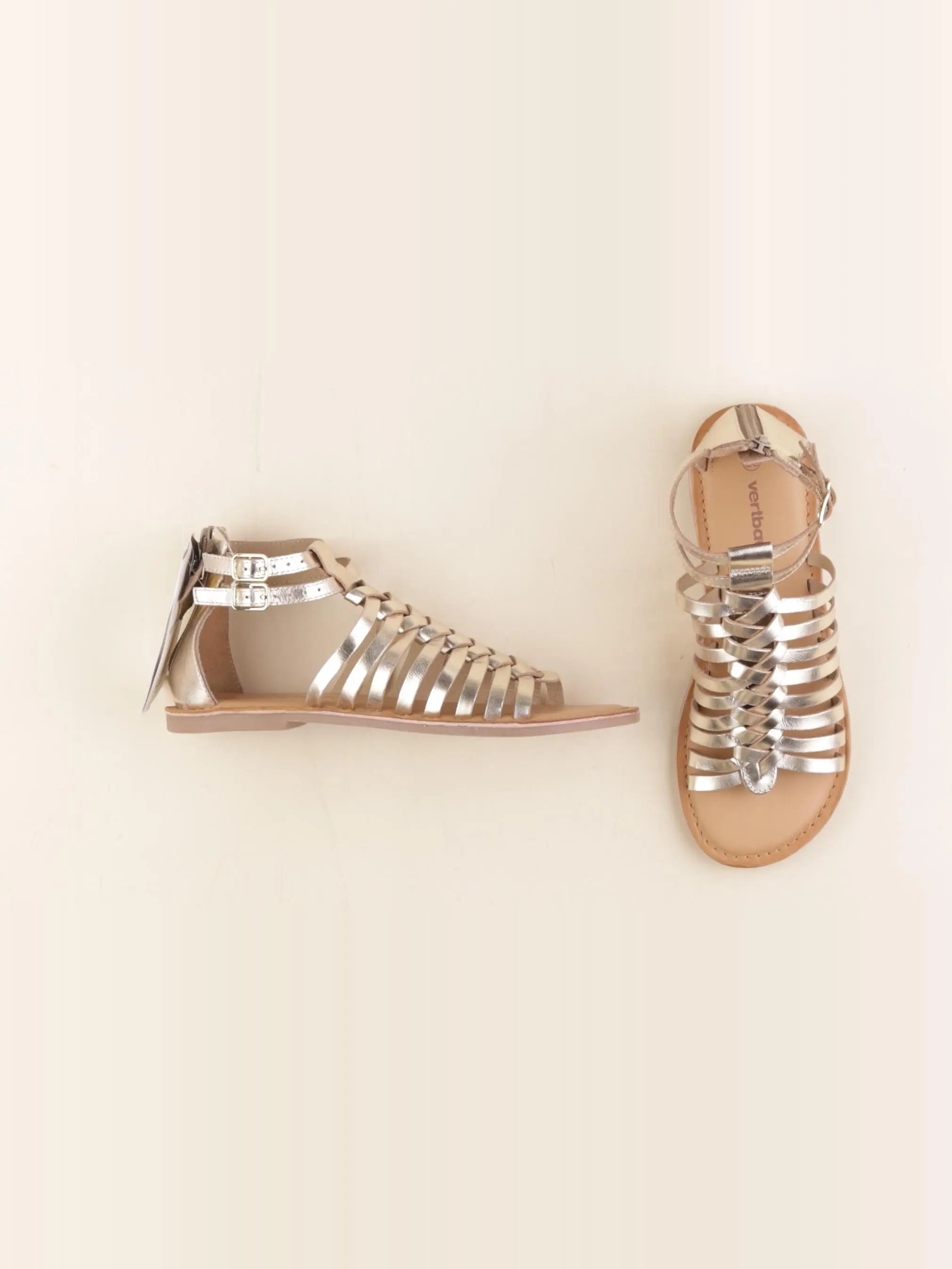 Vertbaudet - sandales beige, or - pointure 37