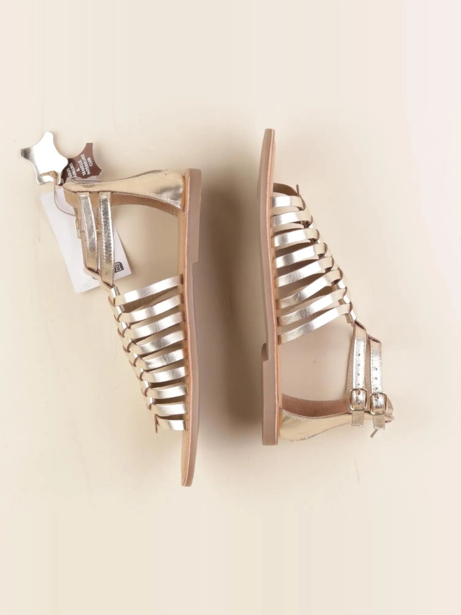 Vertbaudet - sandales beige, or - pointure 38