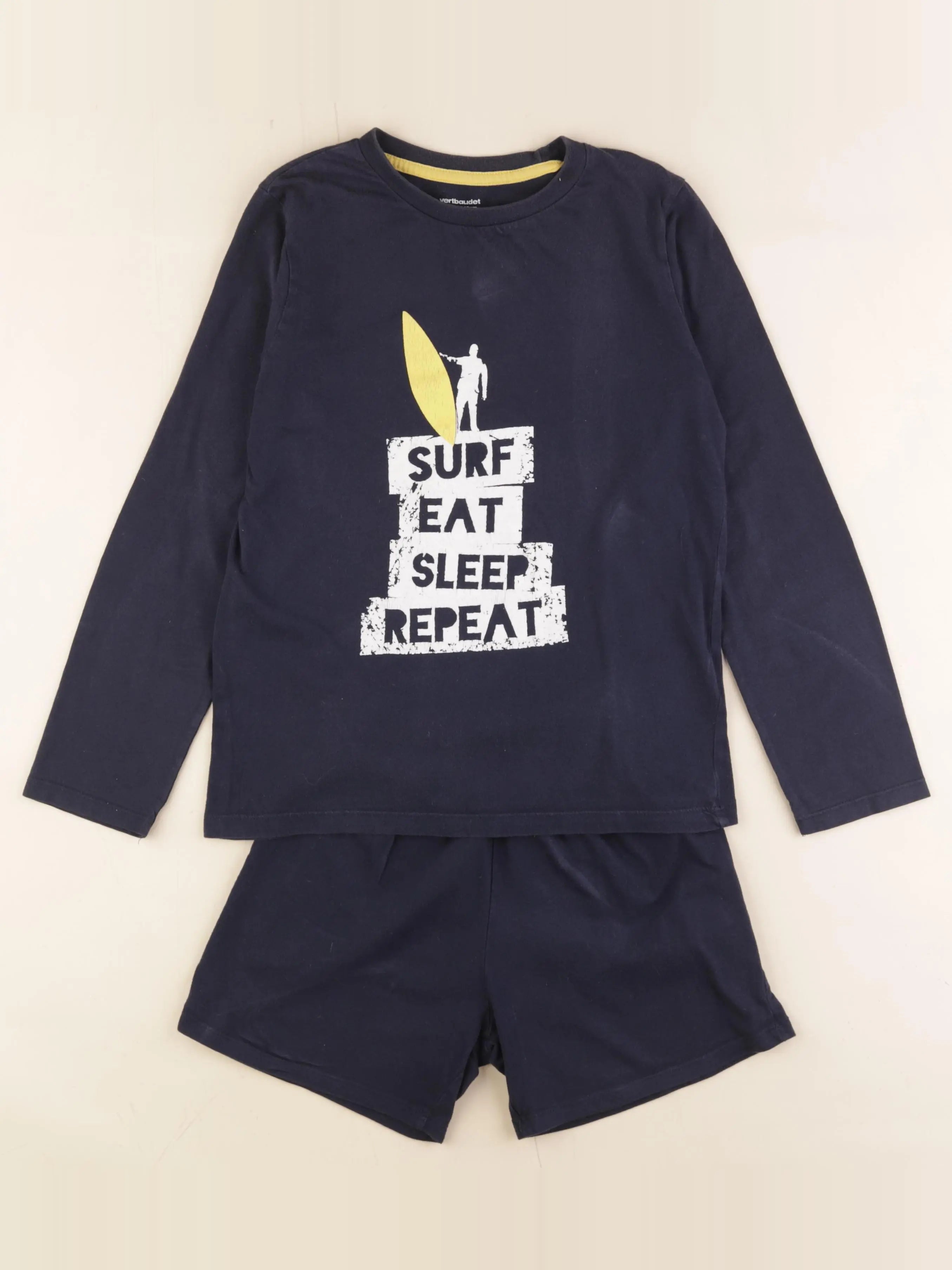 Vertbaudet - pyjama coton bleu - 10 ans